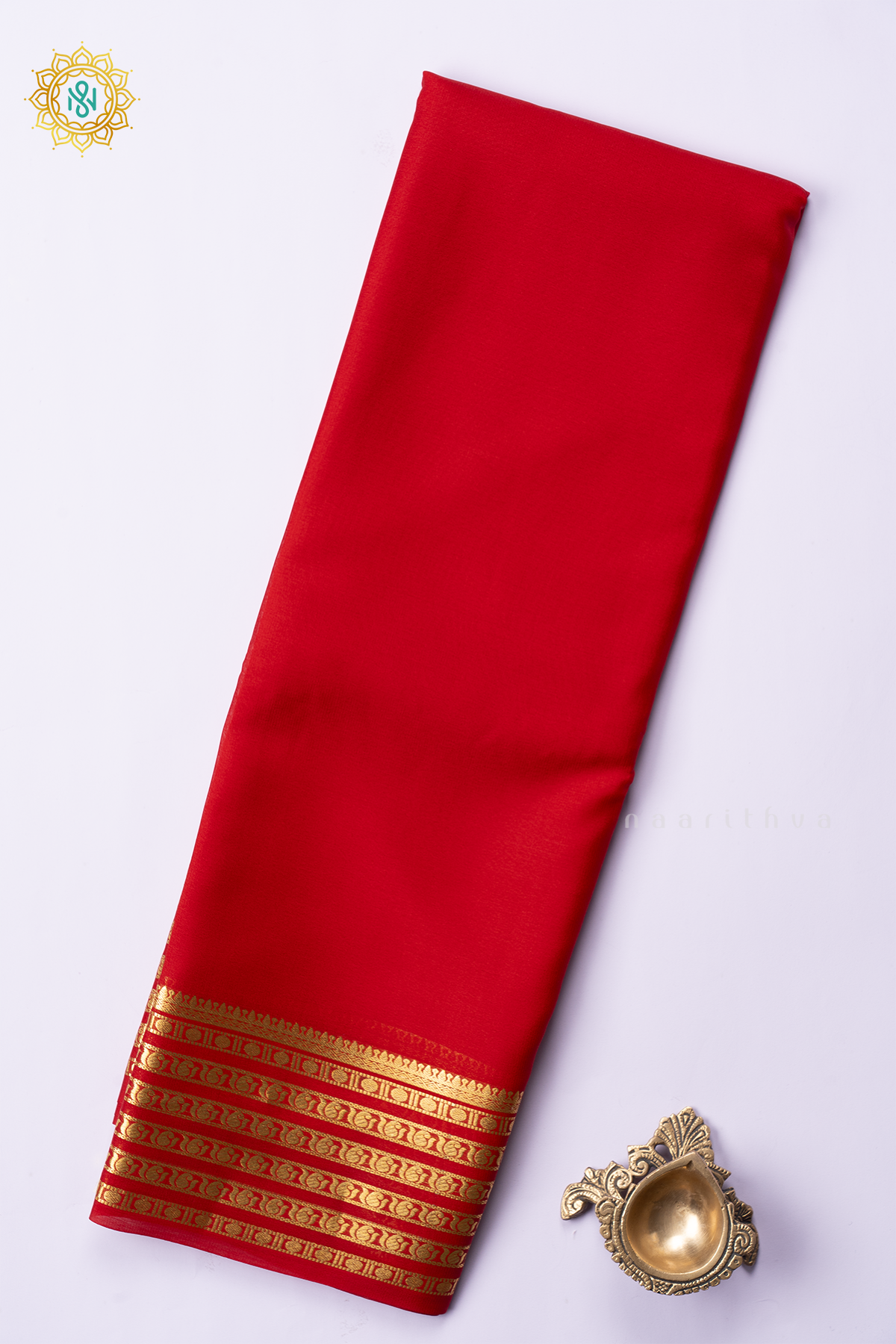 RED - PURE MYSORE CREPE SILK