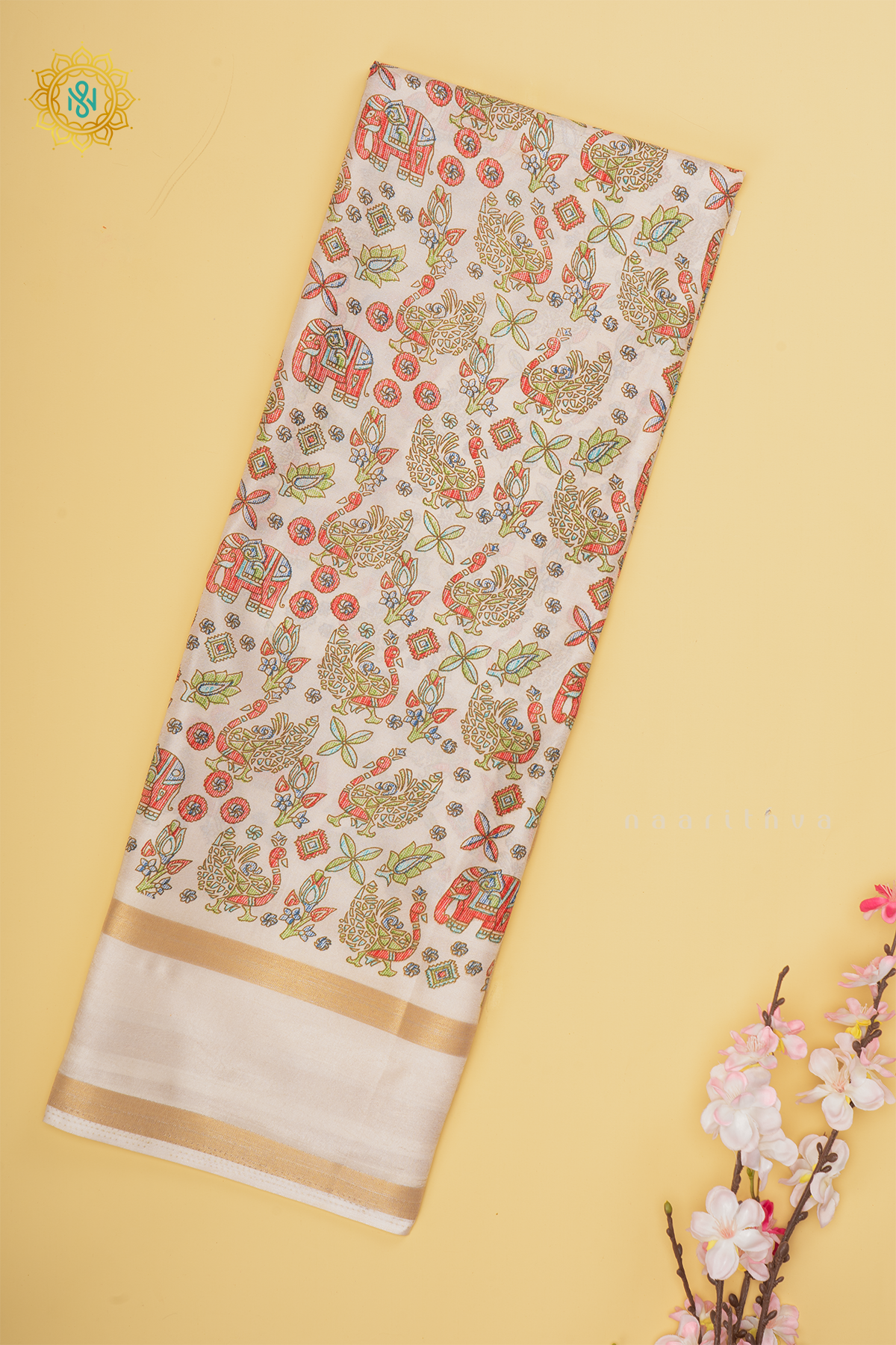 WHITE - SEMI CREPE SILK