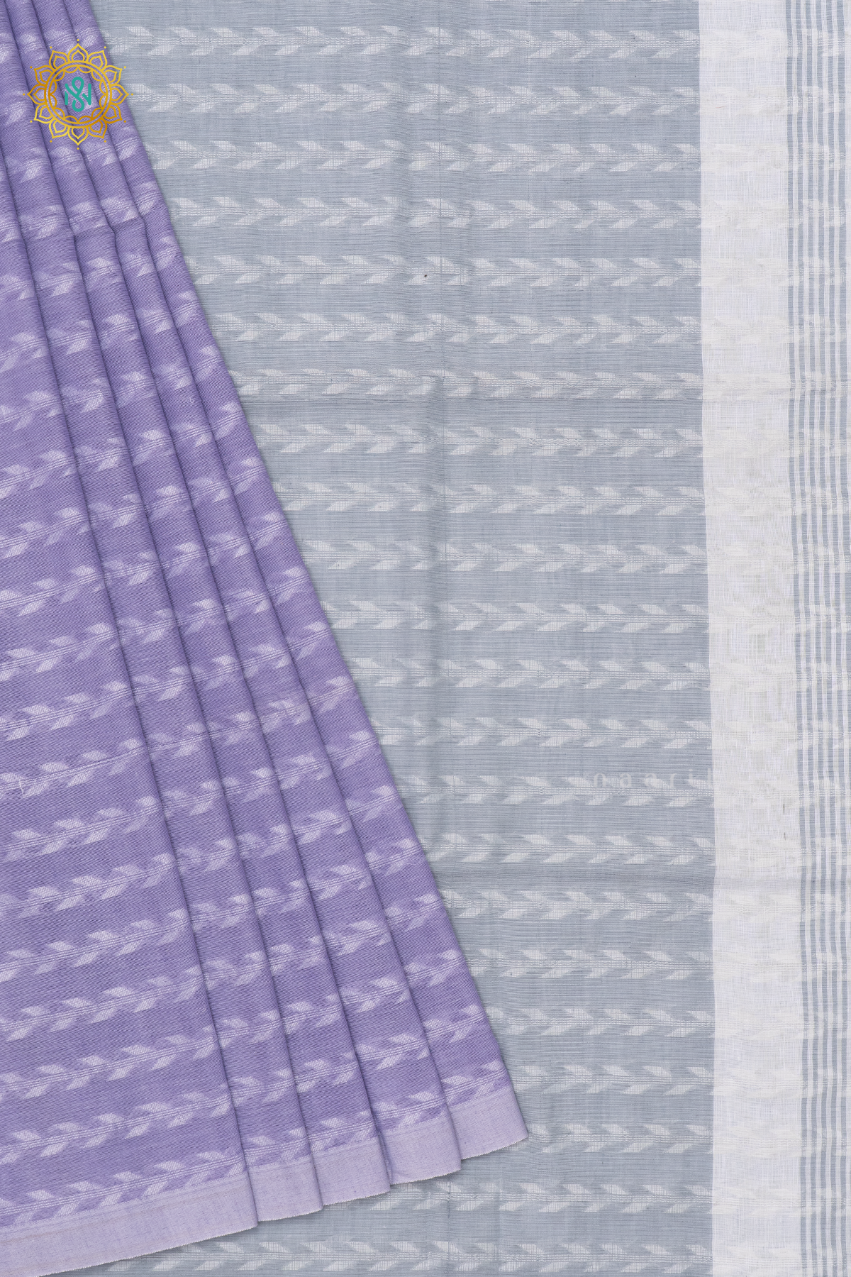 LAVENDER WITH GREY - MUL COTTON