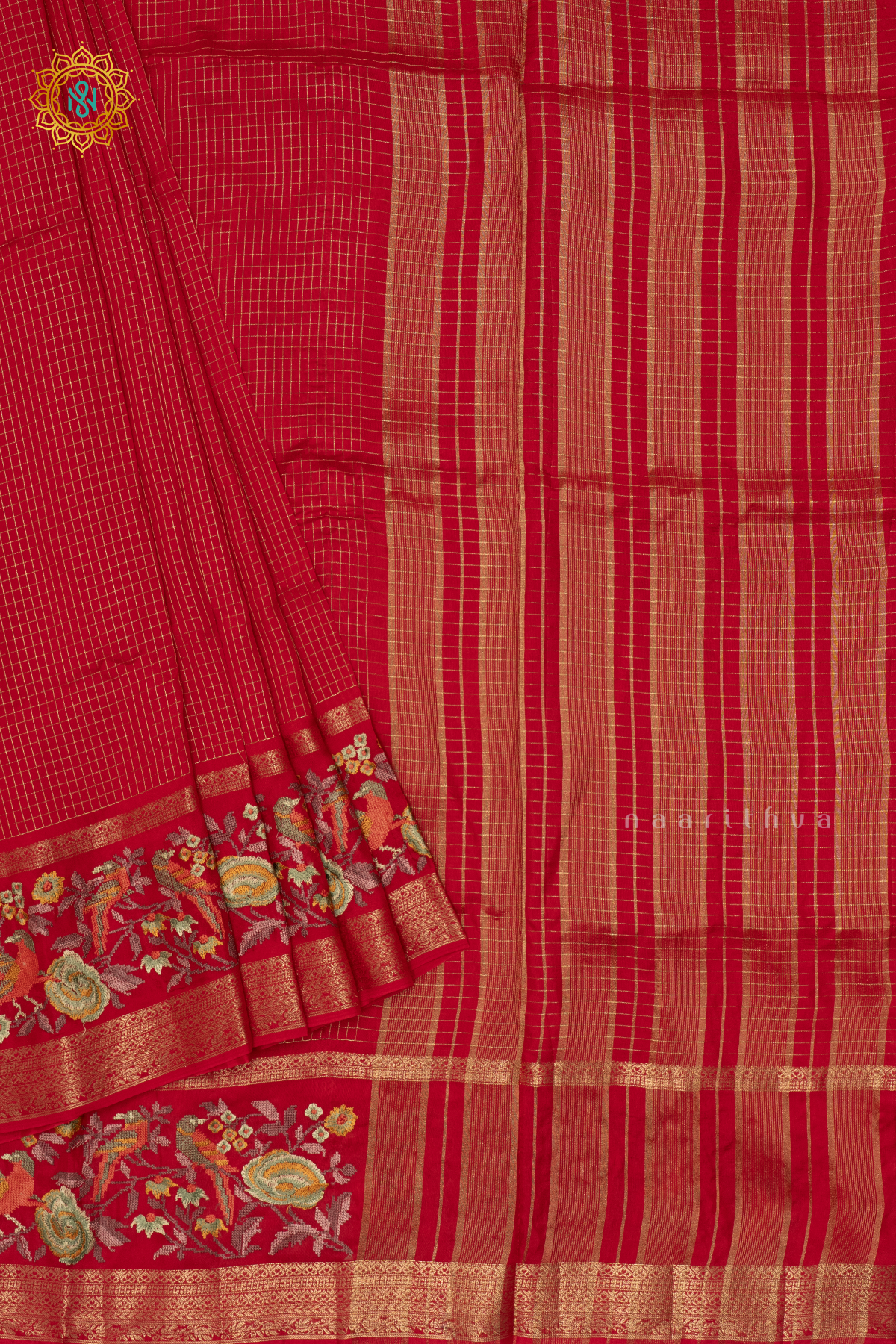 RED - SEMI CREPE SILK