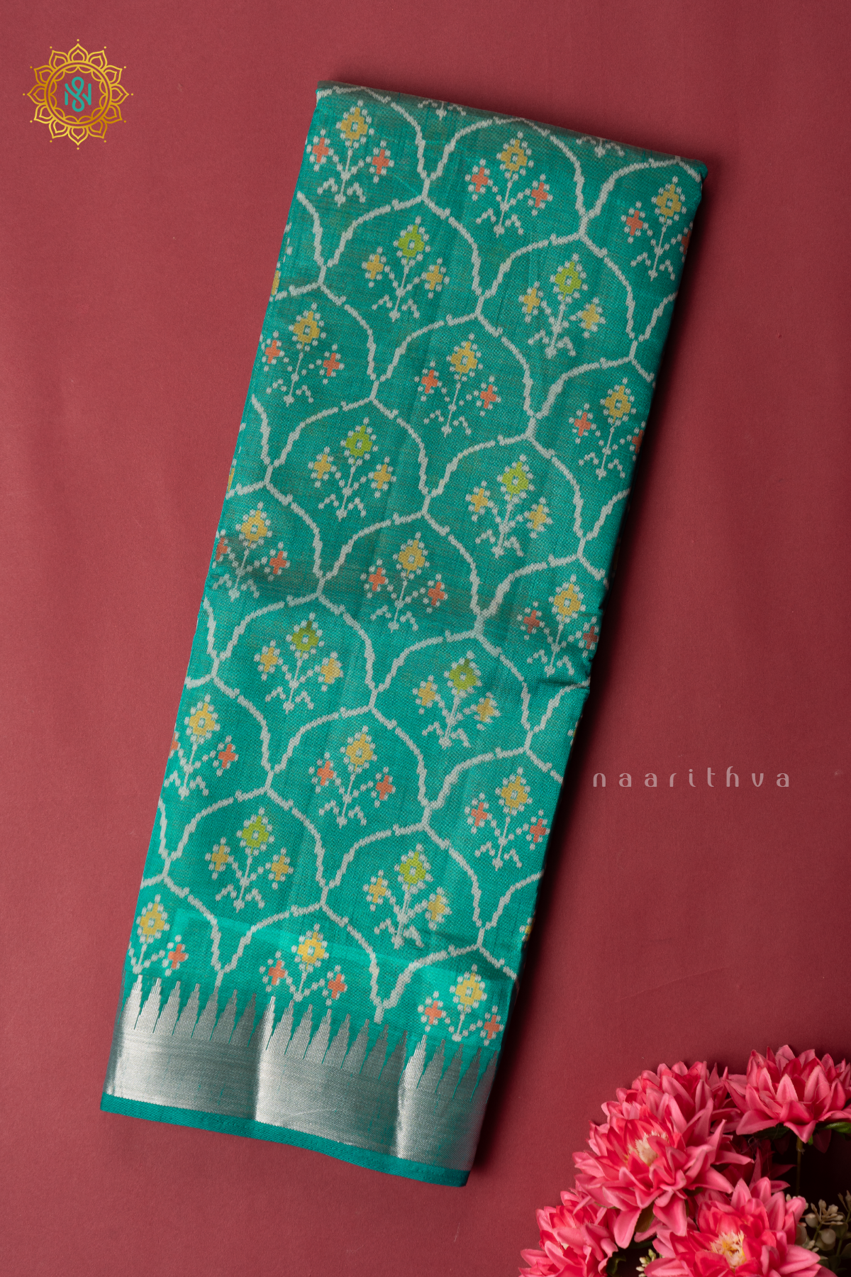 AQUA BLUE - SEMI TUSSAR SILK