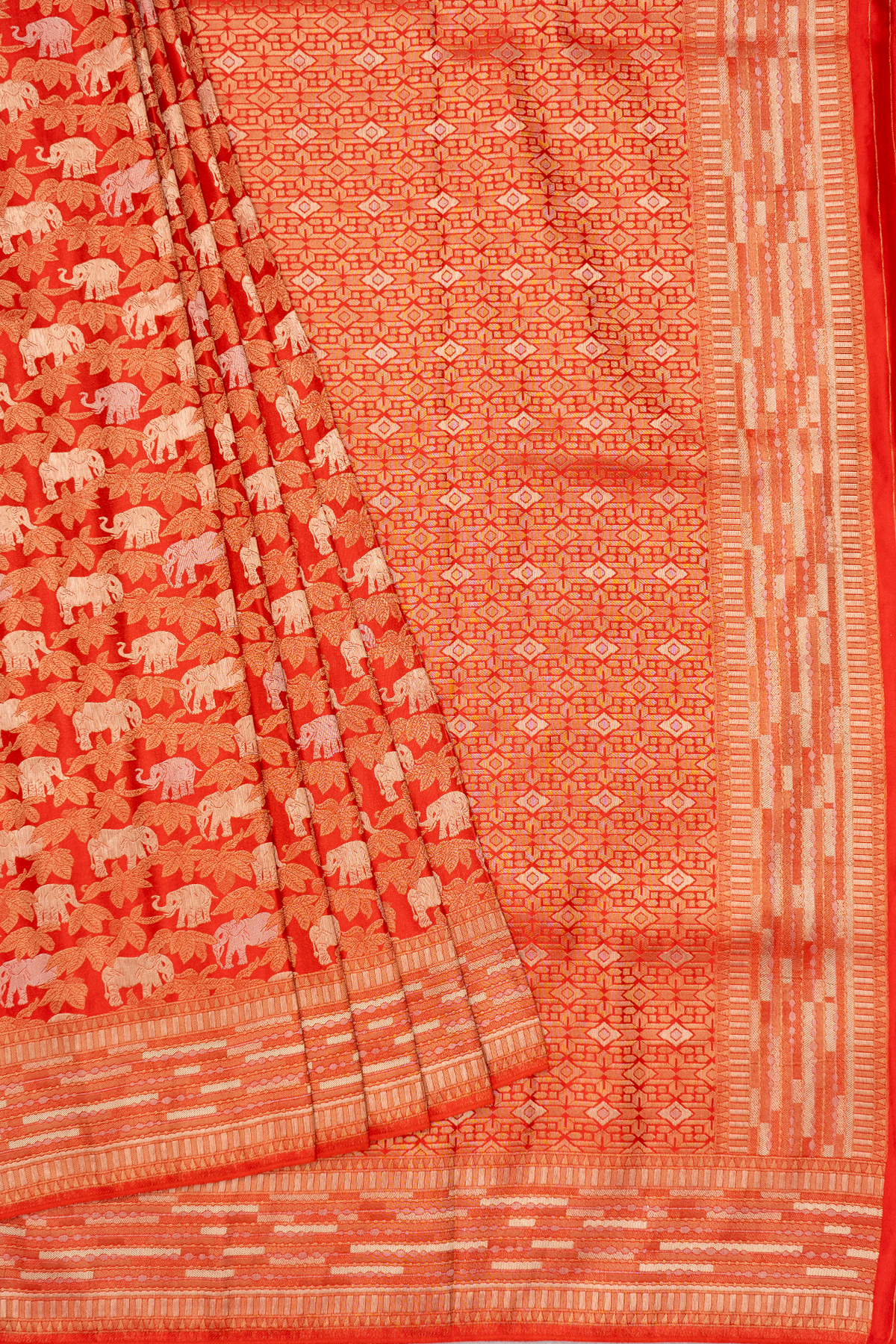 RED - SEMI KATAN BANARASI