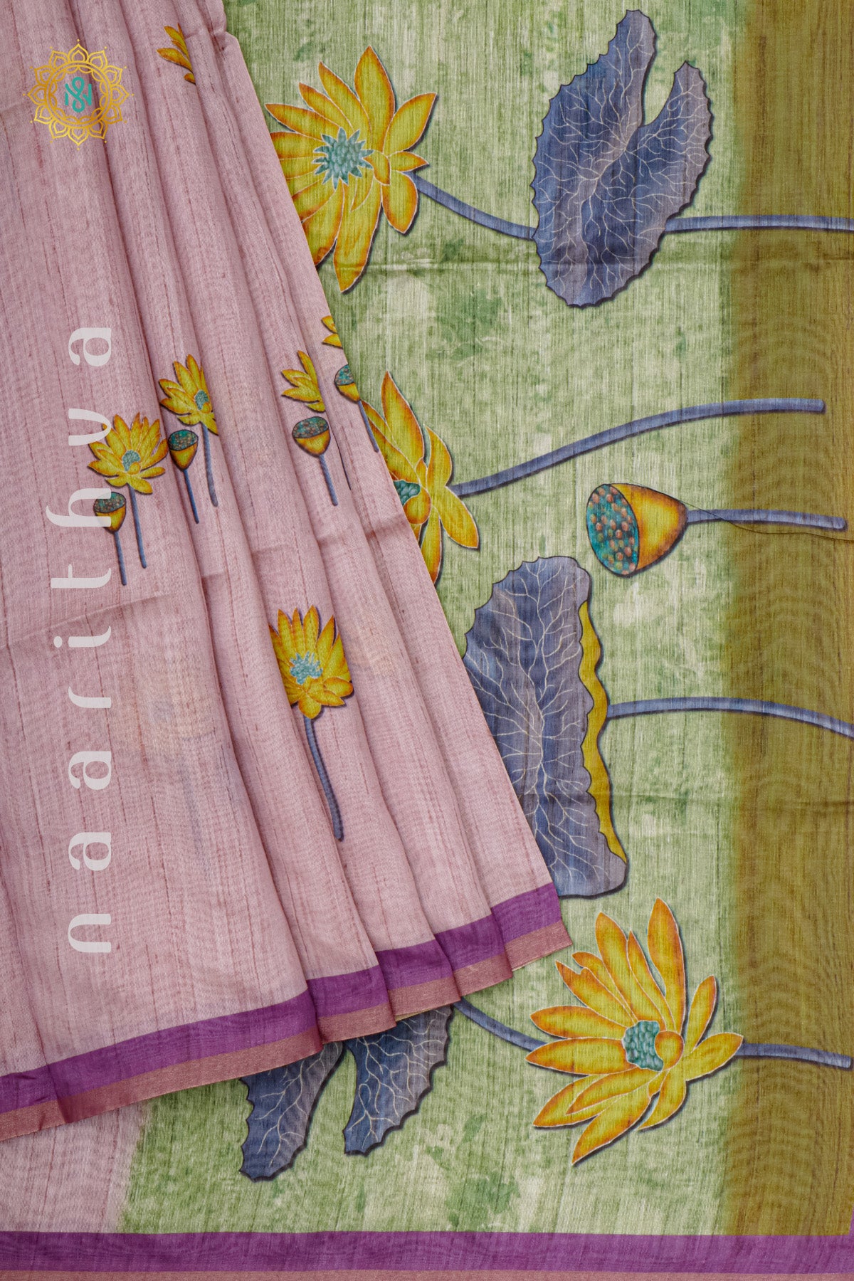 LIGHT PINK WITH MAGENTA - SEMI TUSSAR