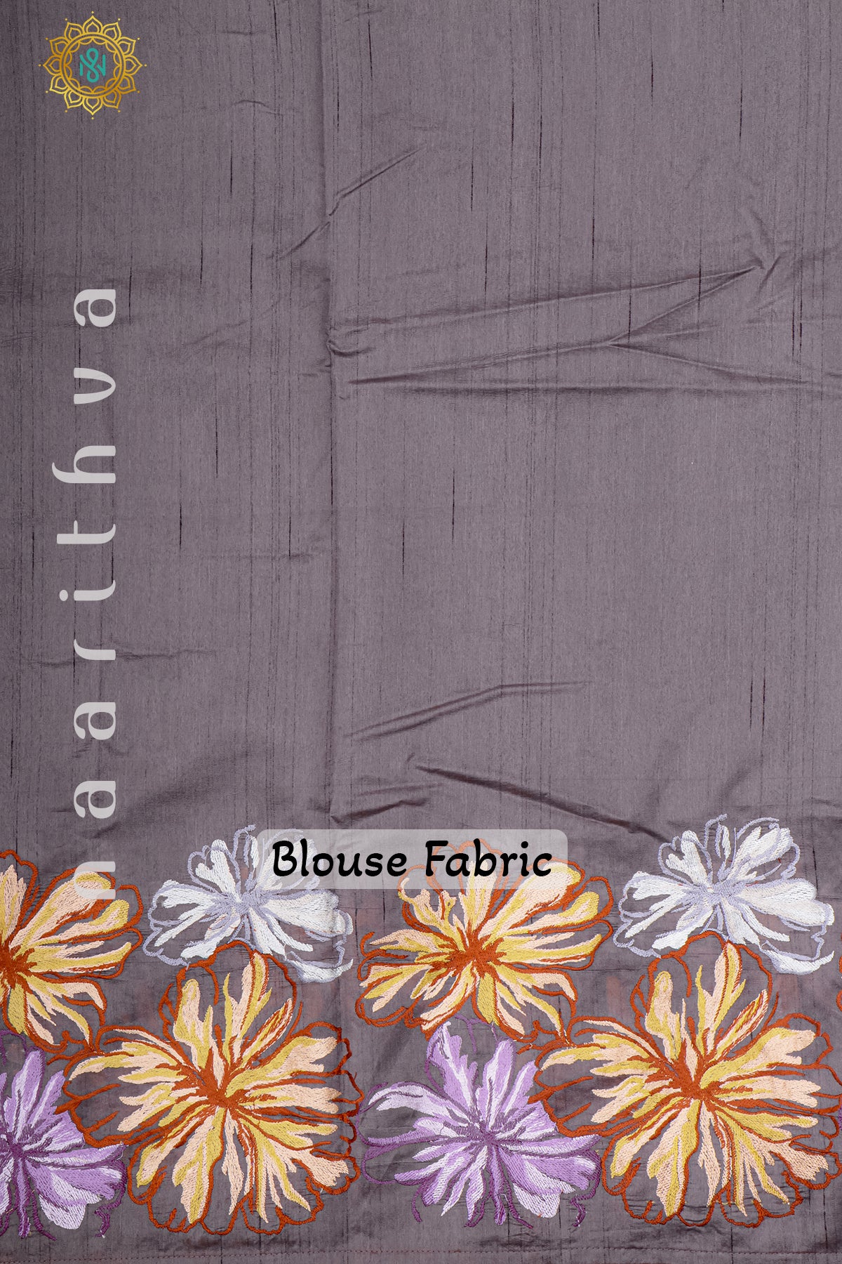 GREY - SEMI TUSSAR SILK WITH EMBROIDERY