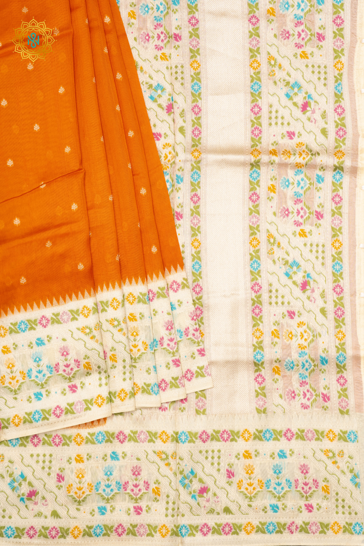 ORANGE WITH WHITE - SEMI TUSSAR