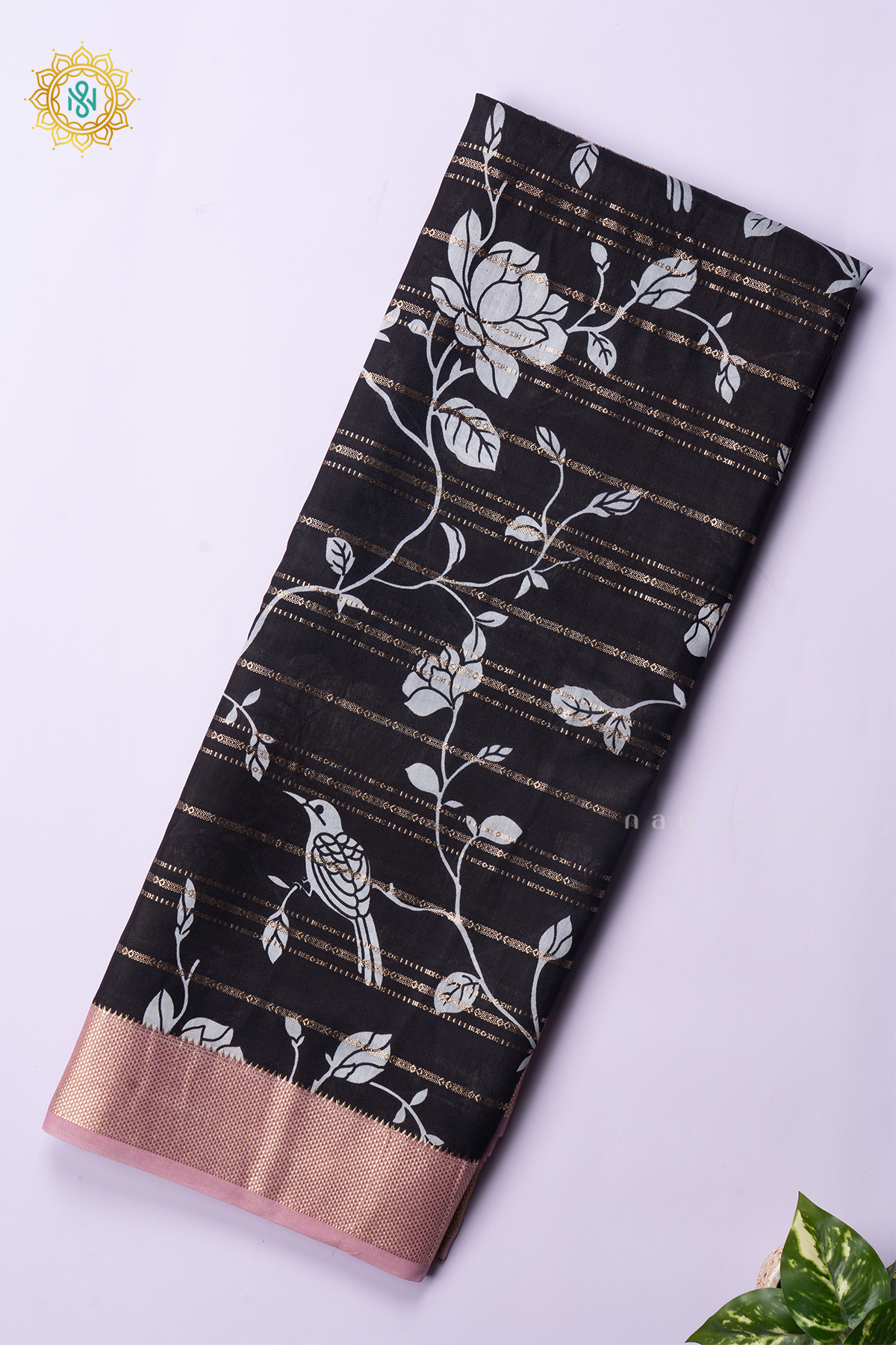 BLACK WITH PEACH - BUTTER CREPE