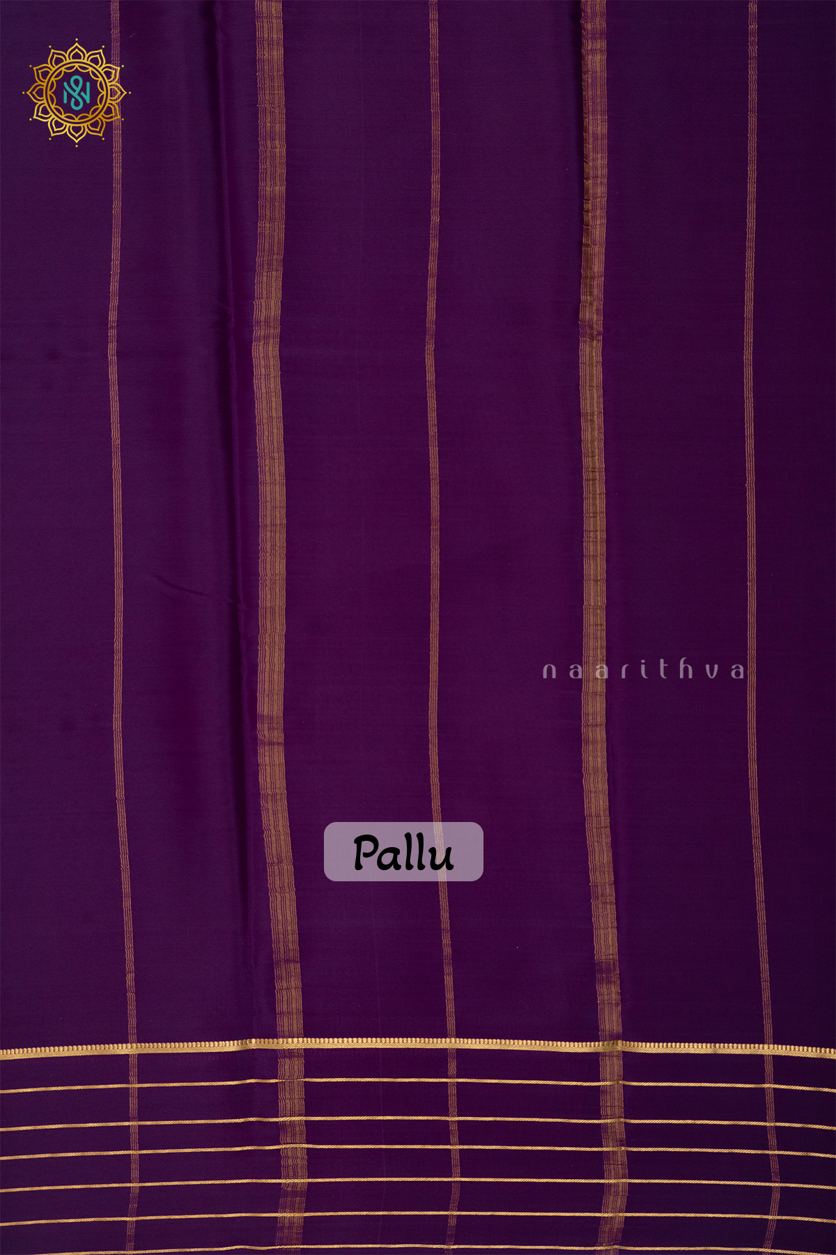 PARROT GREEN WITH WINE & PURPLE - PURE MYSORE CREPE SILK