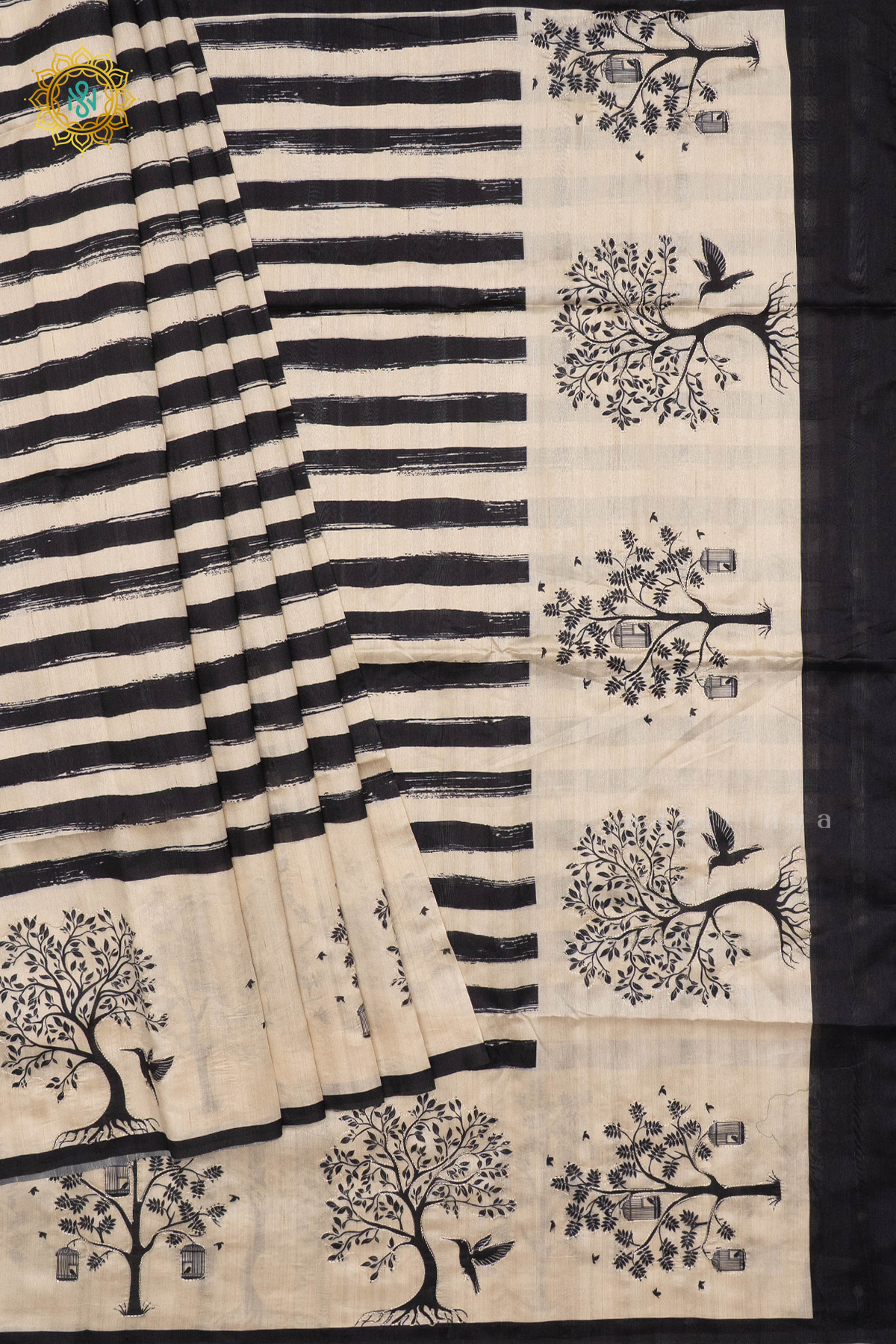 WHITE WITH BLACK - SEMI TUSSAR