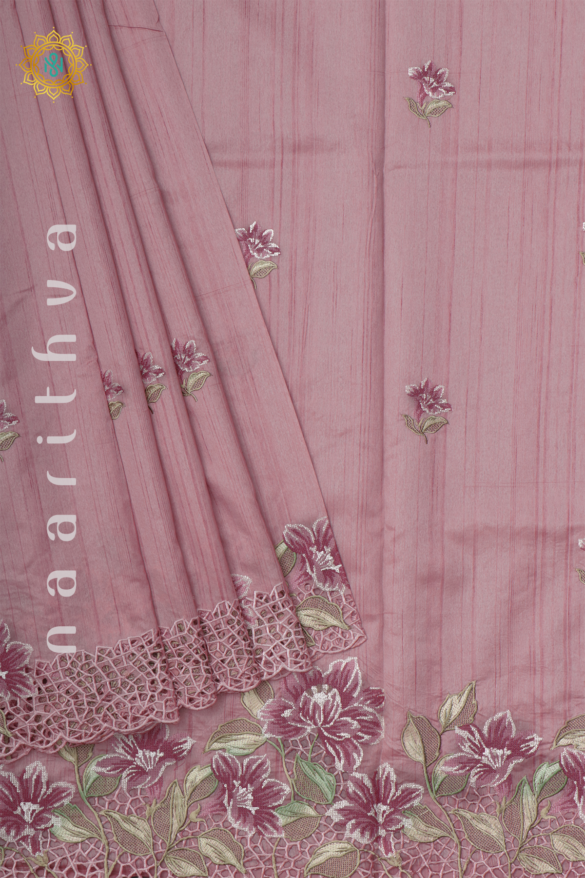 PEACHISH PINK - SEMI TUSSAR SILK