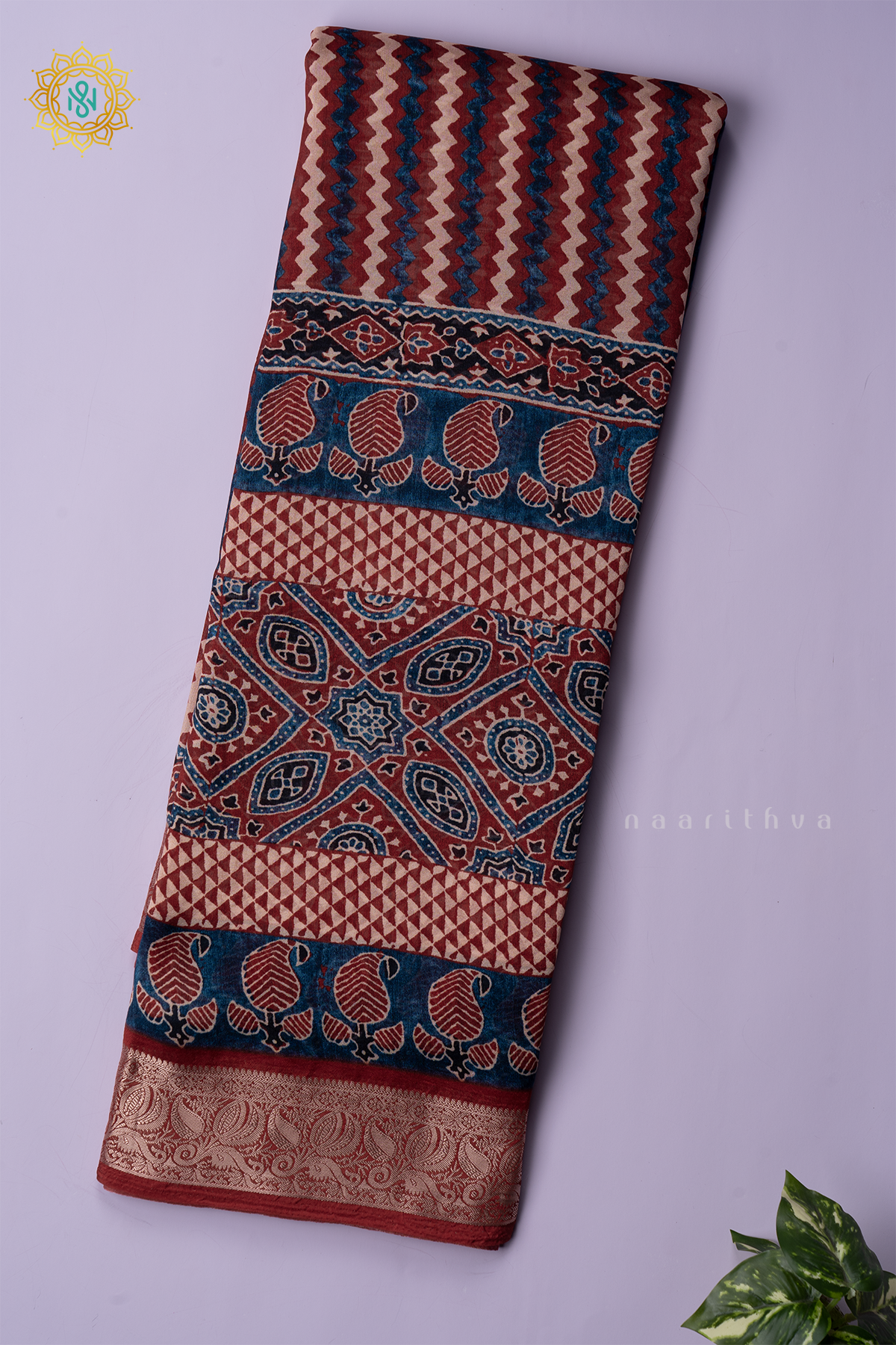 MAROON - SEMI ORGANZA CREPE