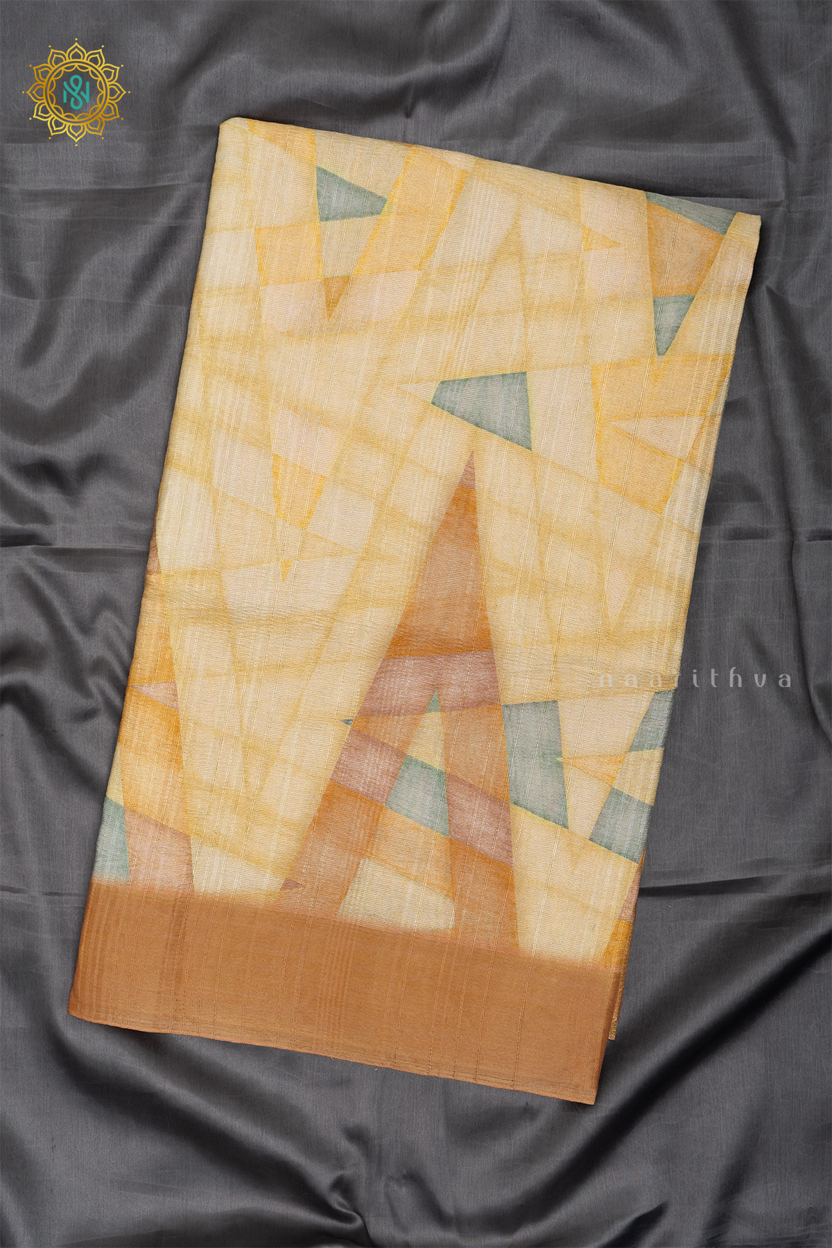 YELLOW WITH PEACHISH ORANGE - CRUSH TISSUE