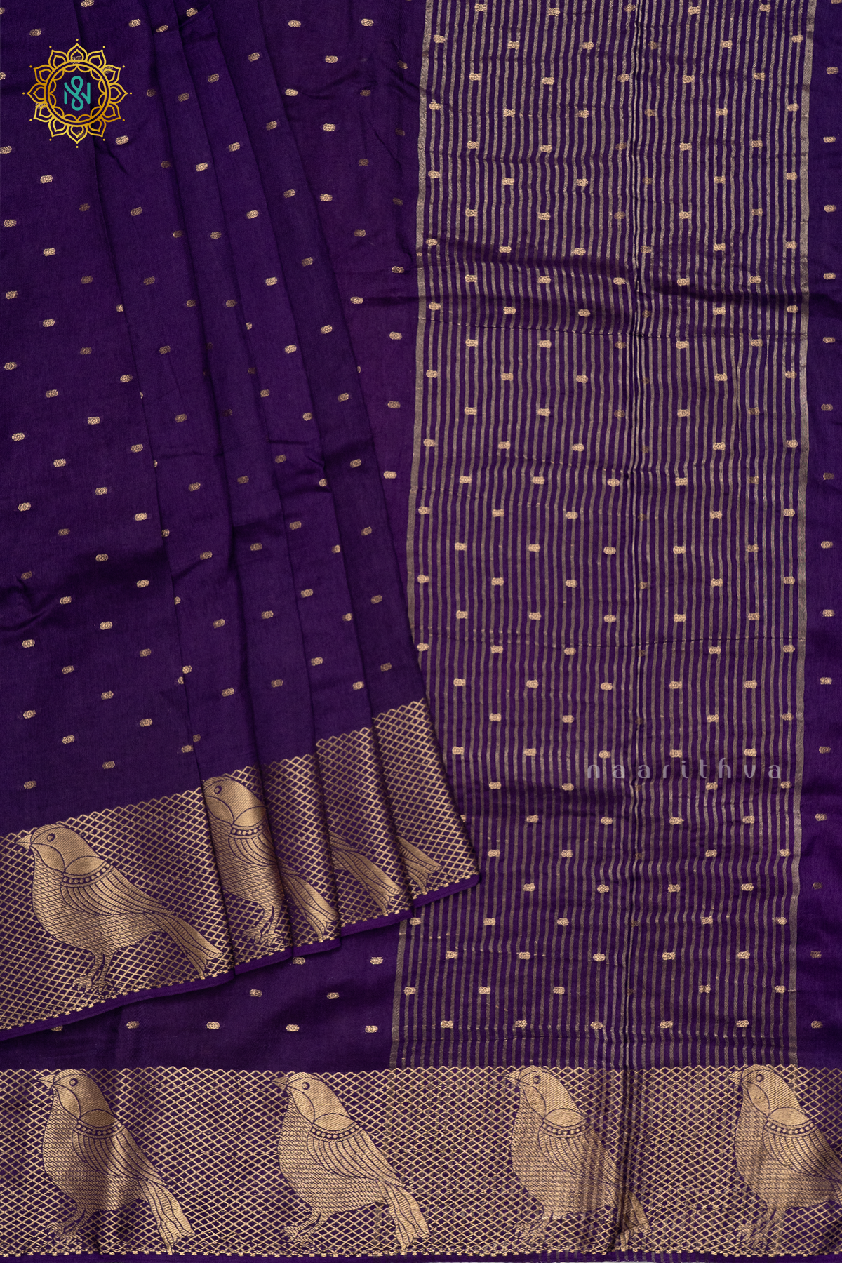 PURPLE WITH YELLOW - DOLA SILK