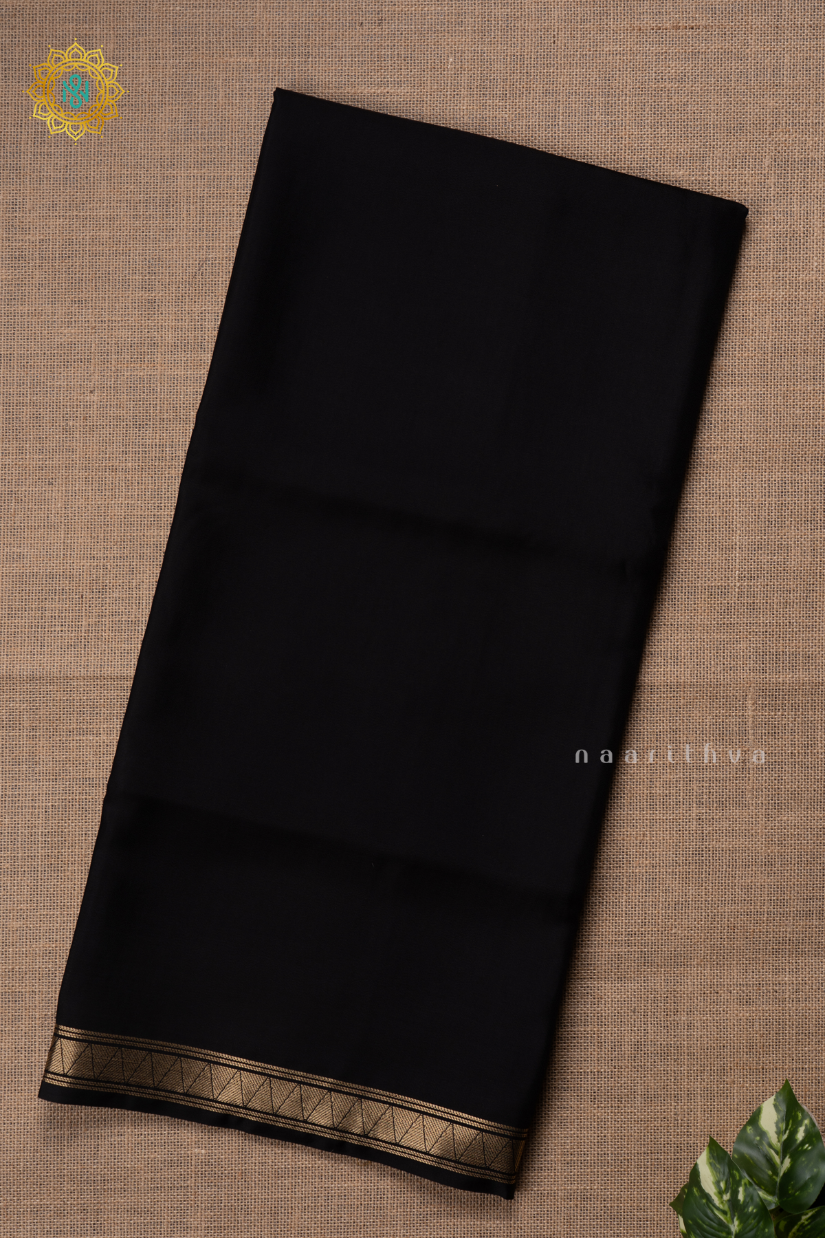 BLACK - SEMI MYSORE CREPE SILK