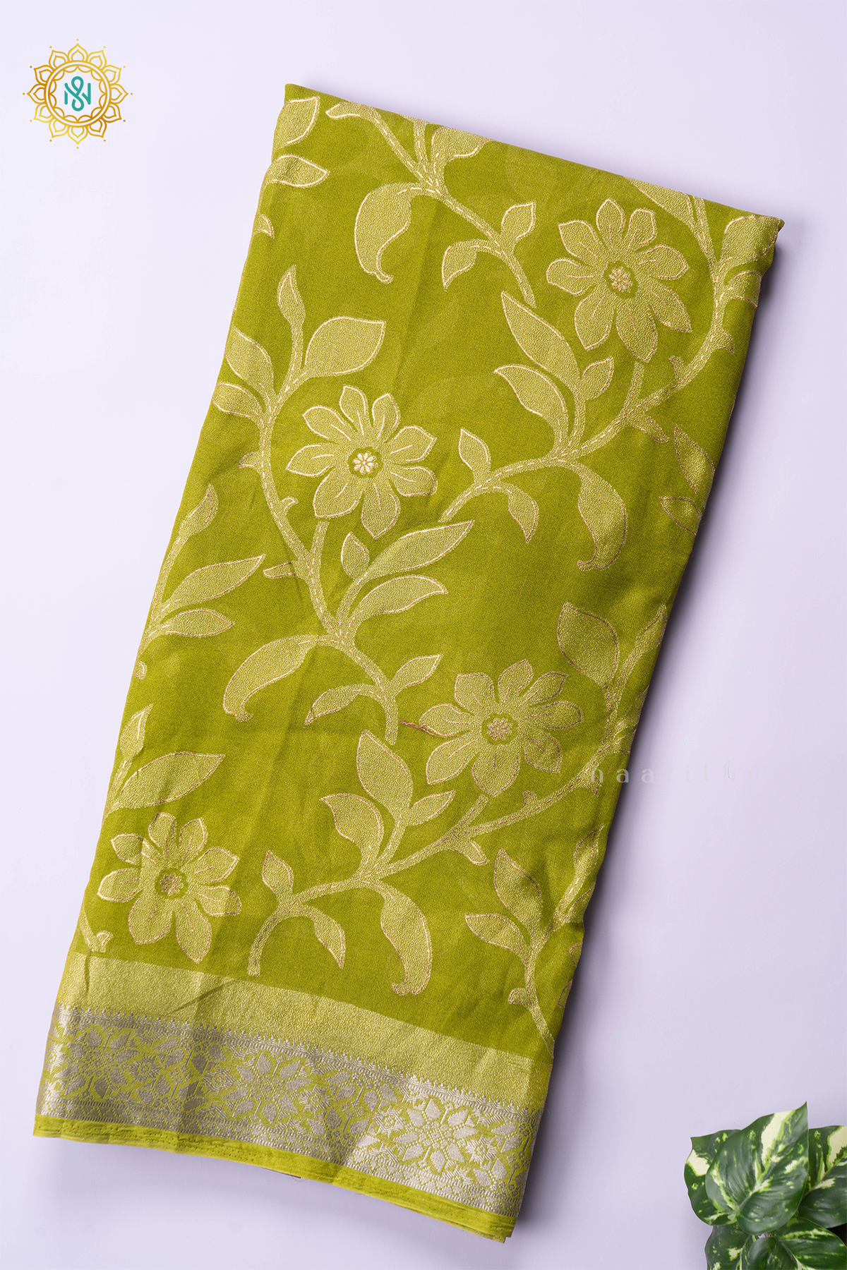 PARROT GREEN - SEMI GEORGETTE