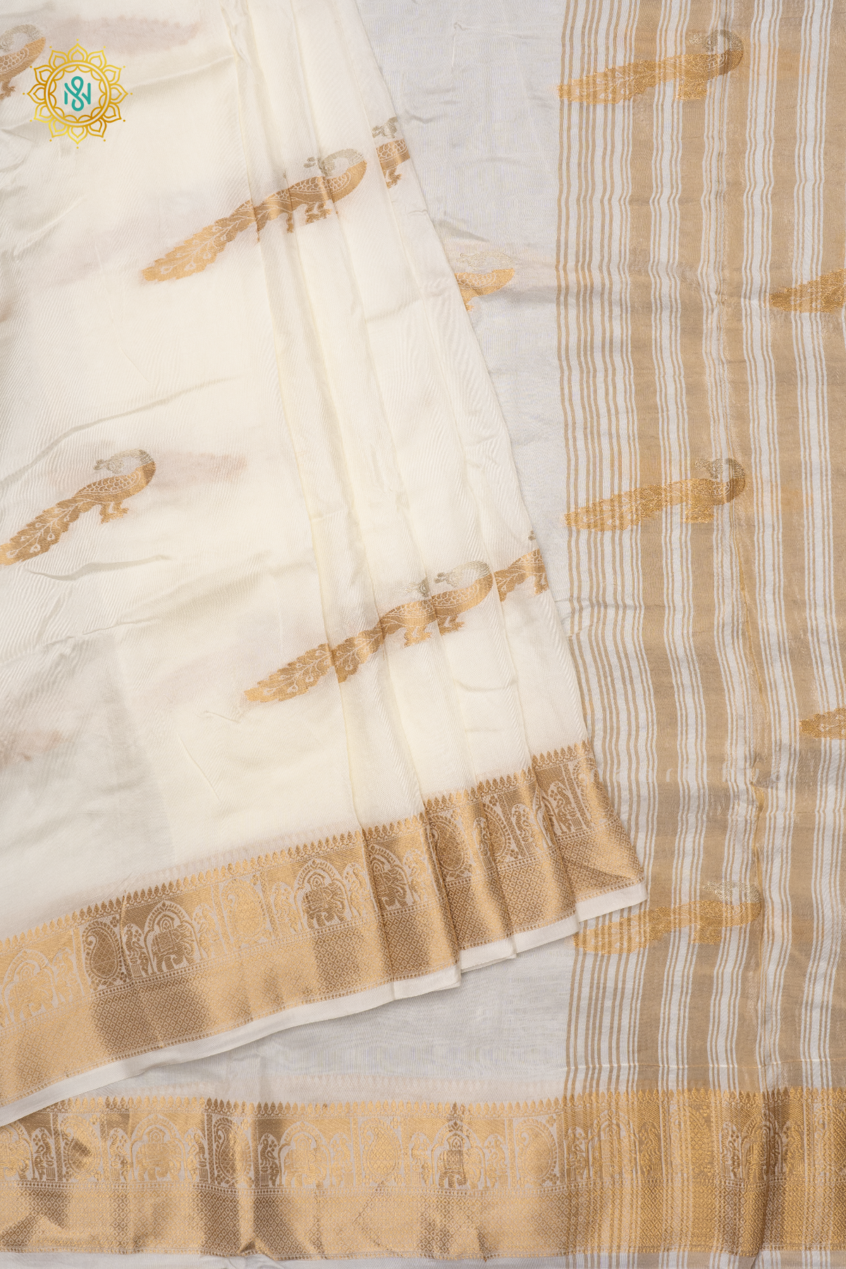 WHITE WITH PINK - DOLA SILK