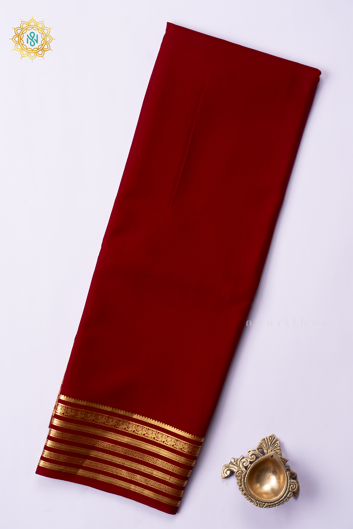 MAROON - PURE MYSORE CREPE SILK