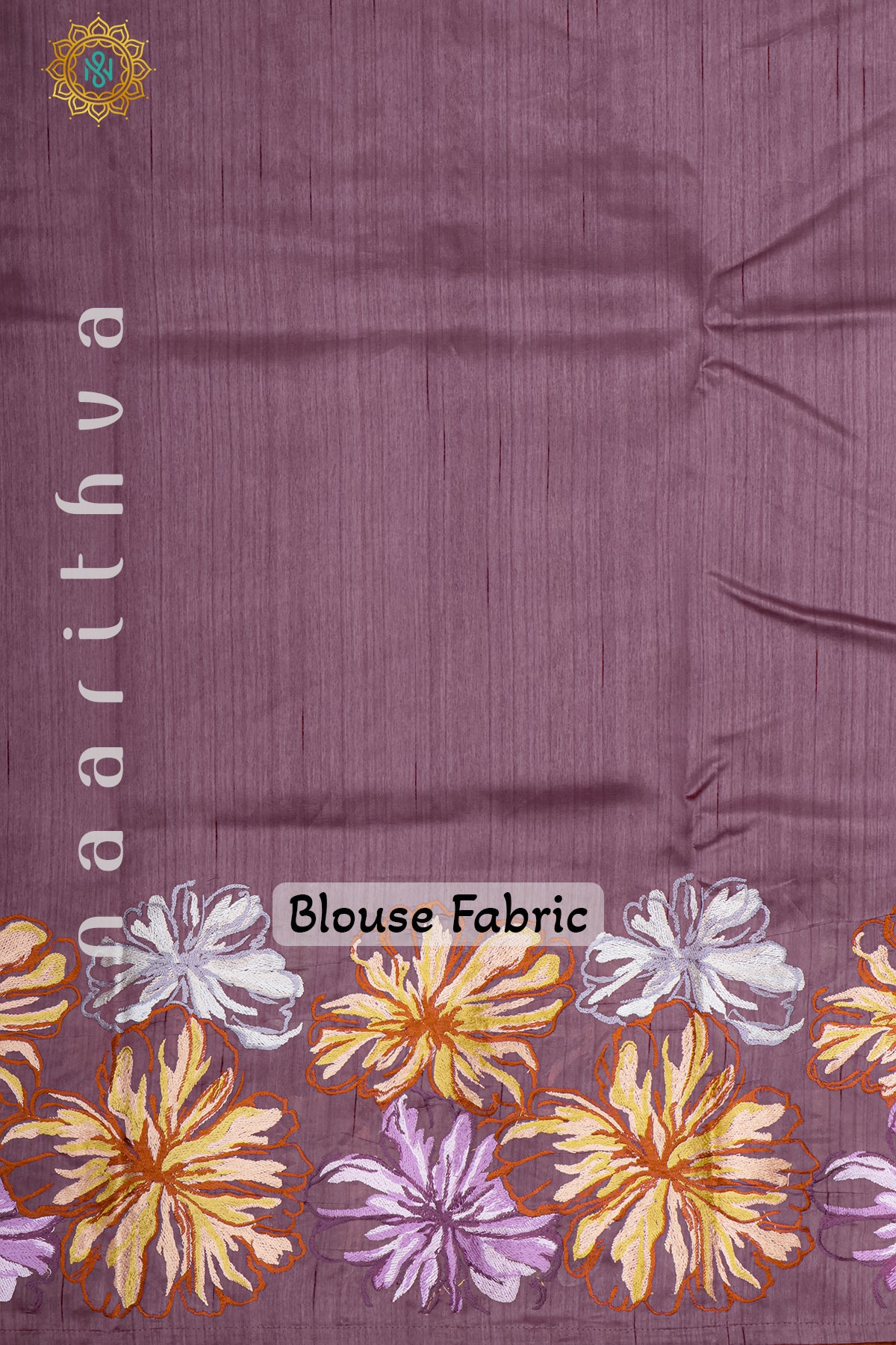 MAUVE - SEMI TUSSAR SILK WITH EMBROIDERY