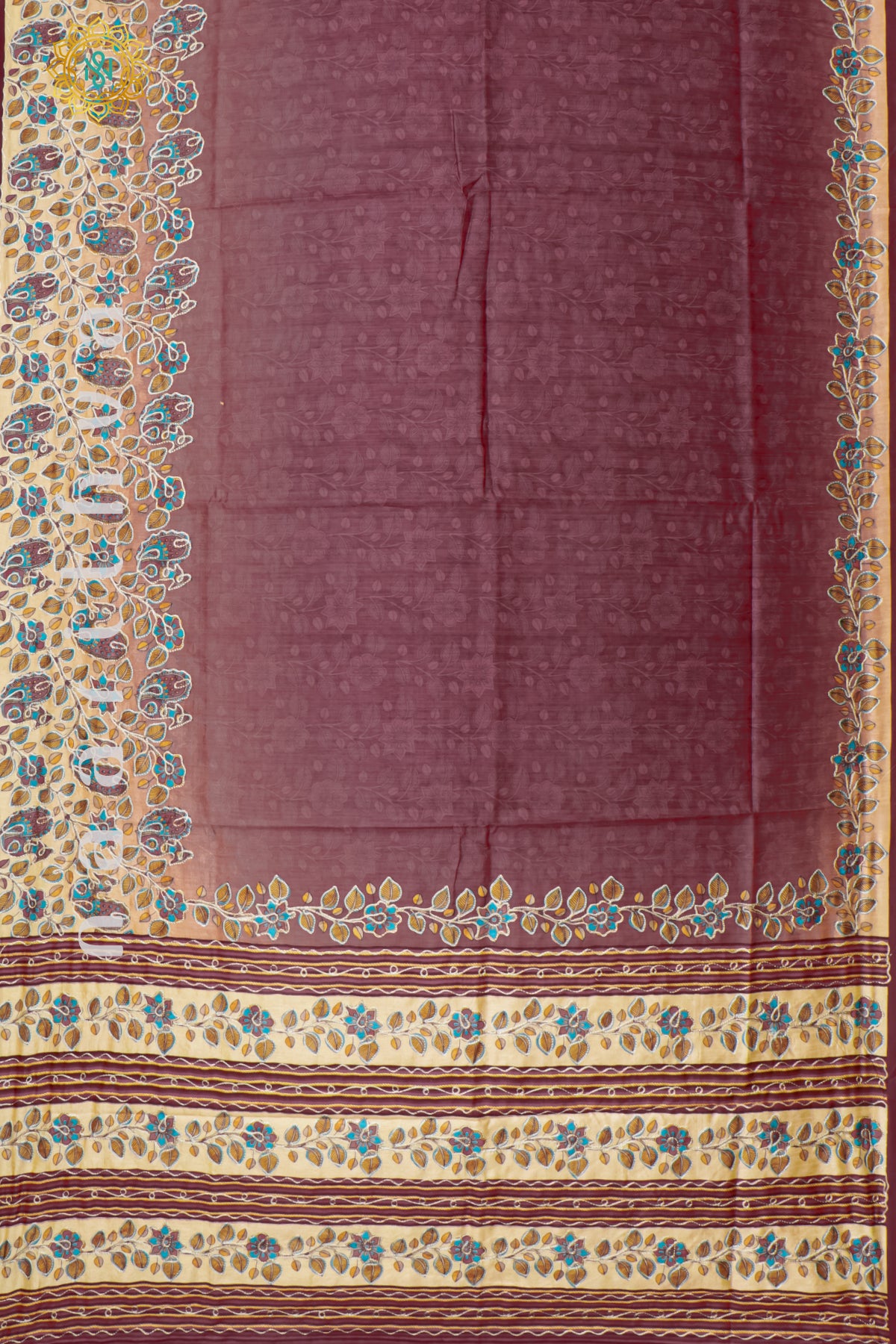 MAROON - SEMI TUSSAR SILK