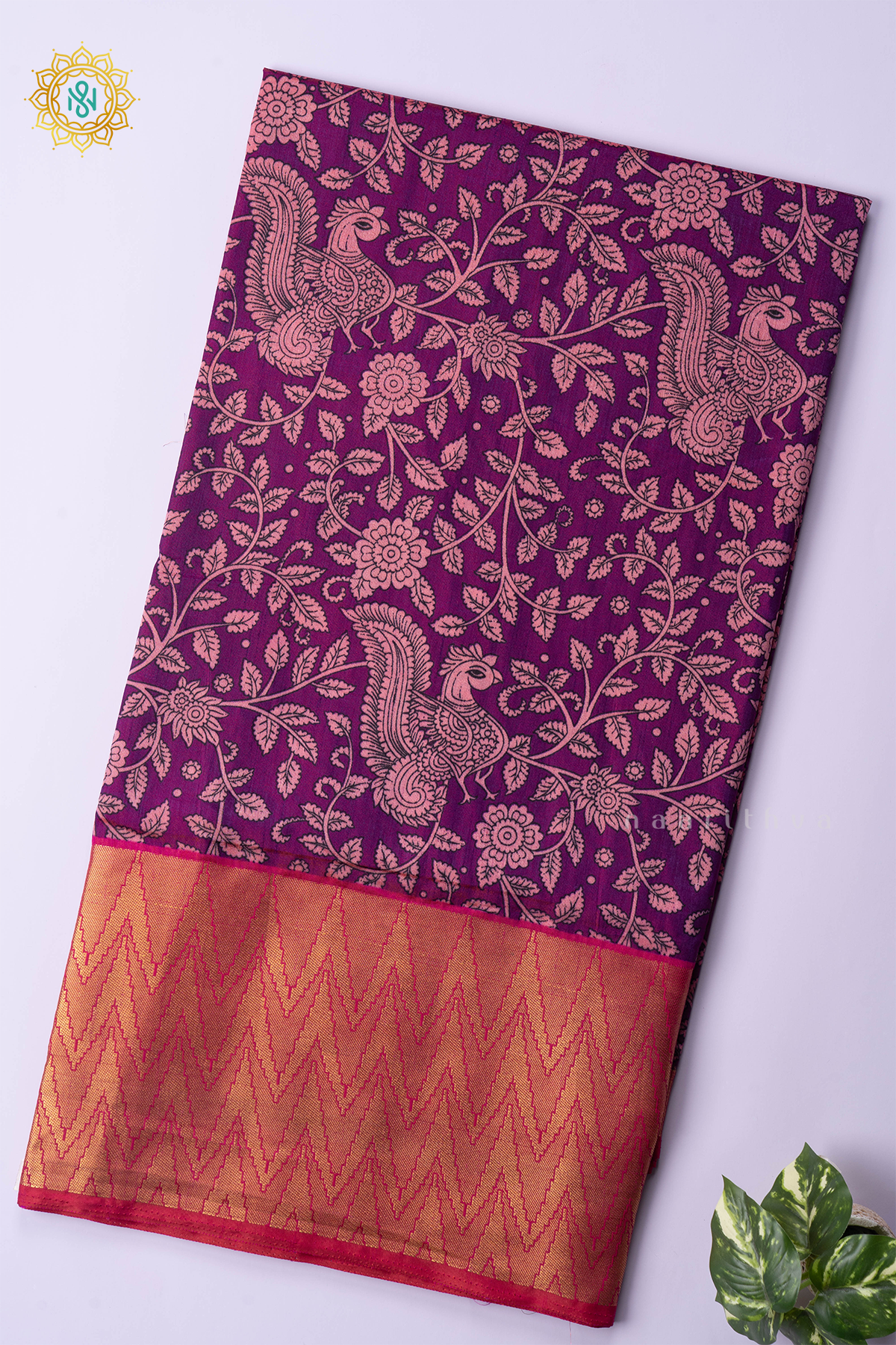 MAGENTA WITH PINK - SEMI SILK WITH PATOLA PRINTS