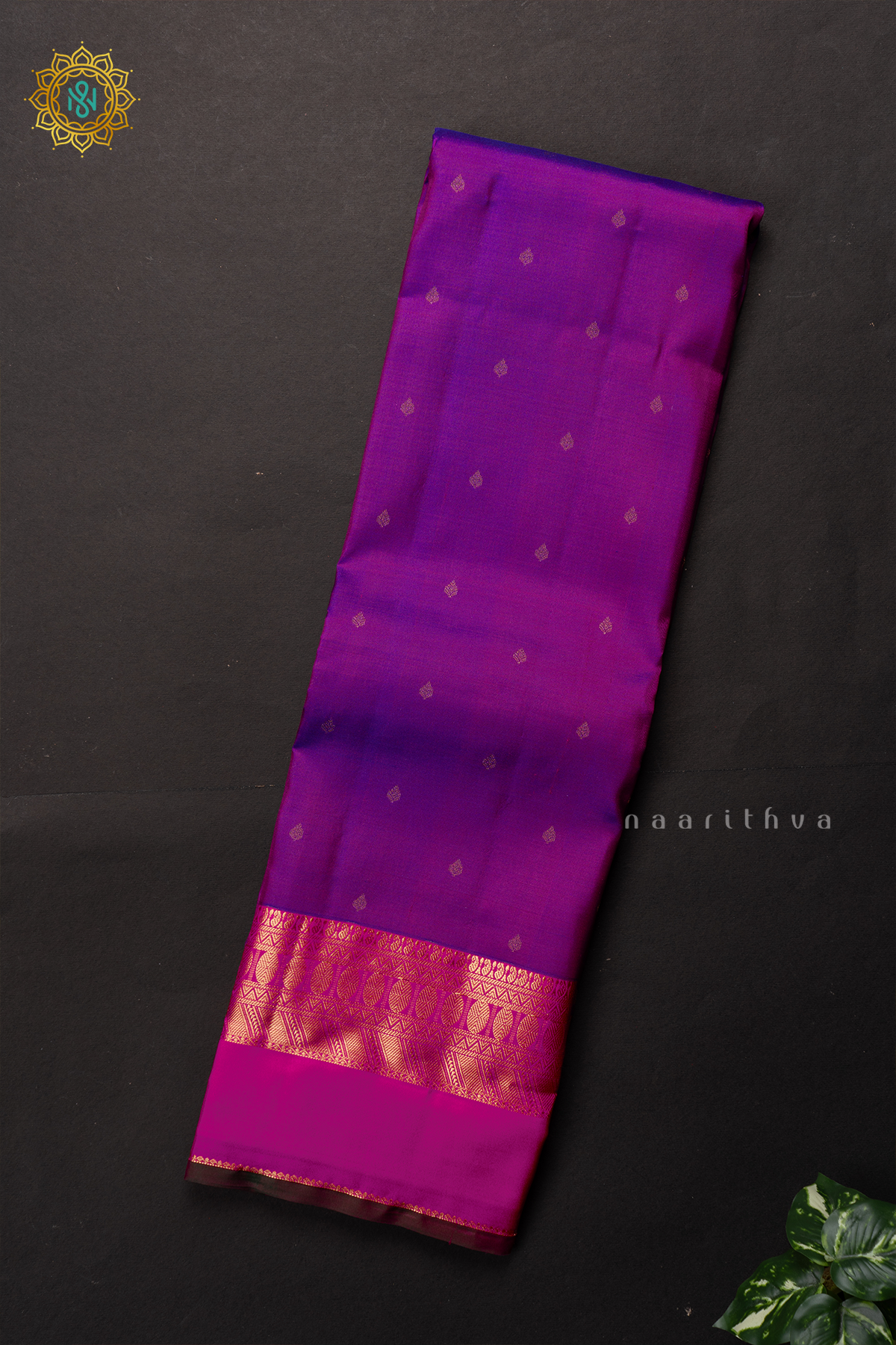 MAGENTA WITH PINK - PURE KANJIVARAM SILK