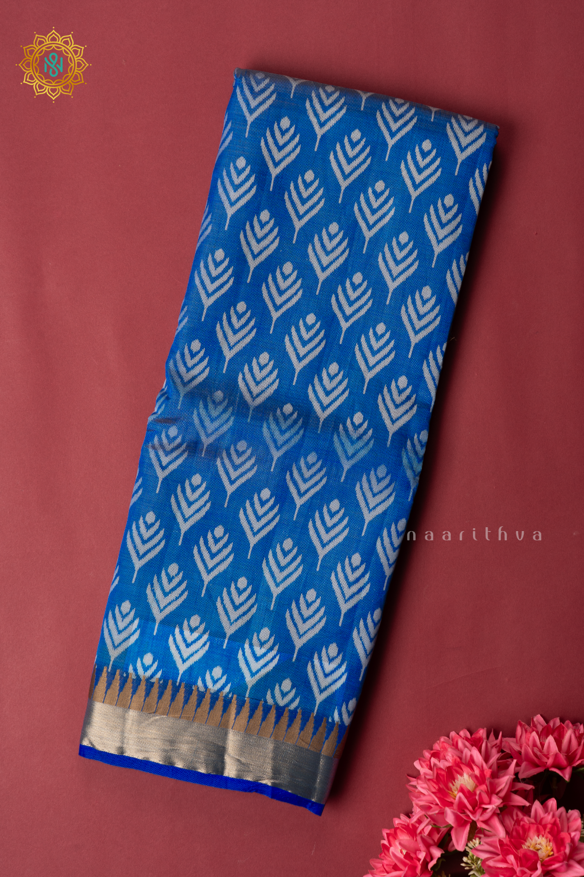 #Duplicate BLUE - SEMI TUSSAR SILK