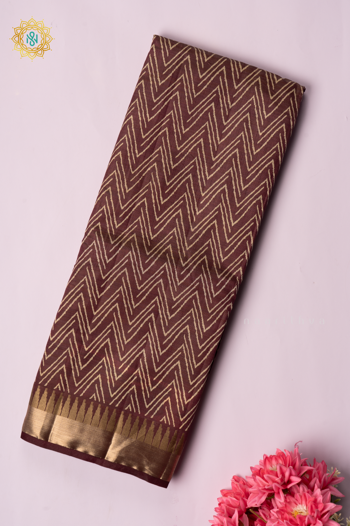 BROWN - SEMI TUSSAR SILK