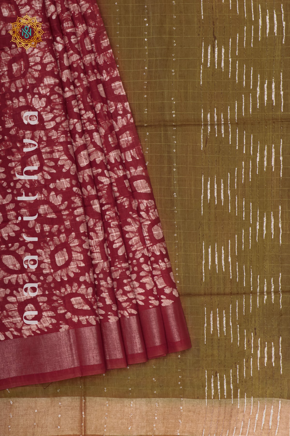 RED WITH MUSTARD - SLUB COTTON