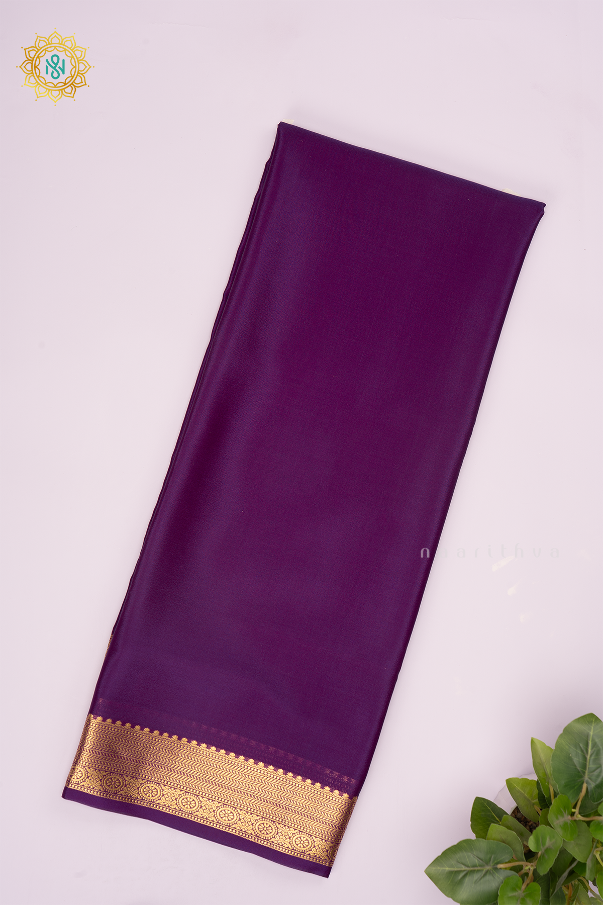 PURPLE - PURE MYSORE CREPE SILK