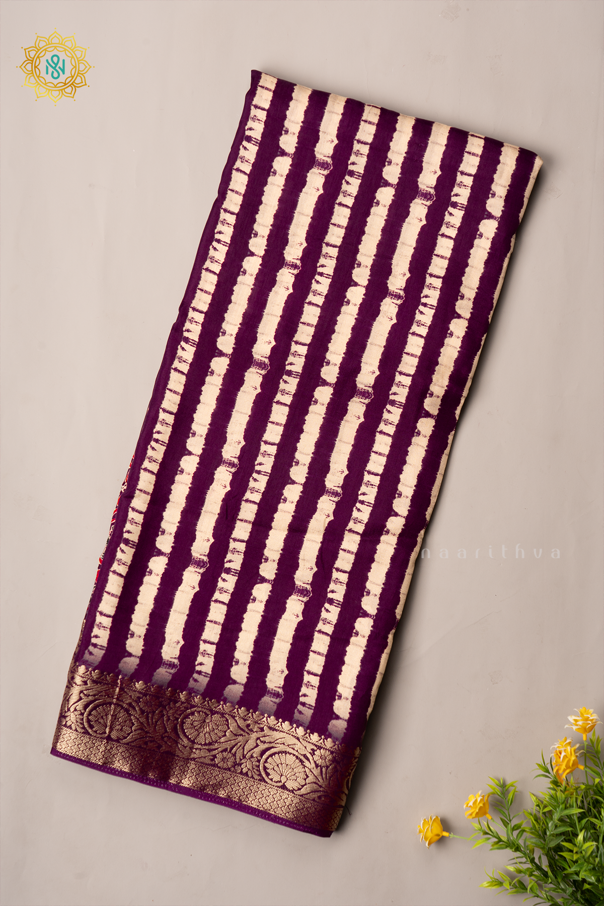 WINE WITH RED - SEMI CREPE SILK