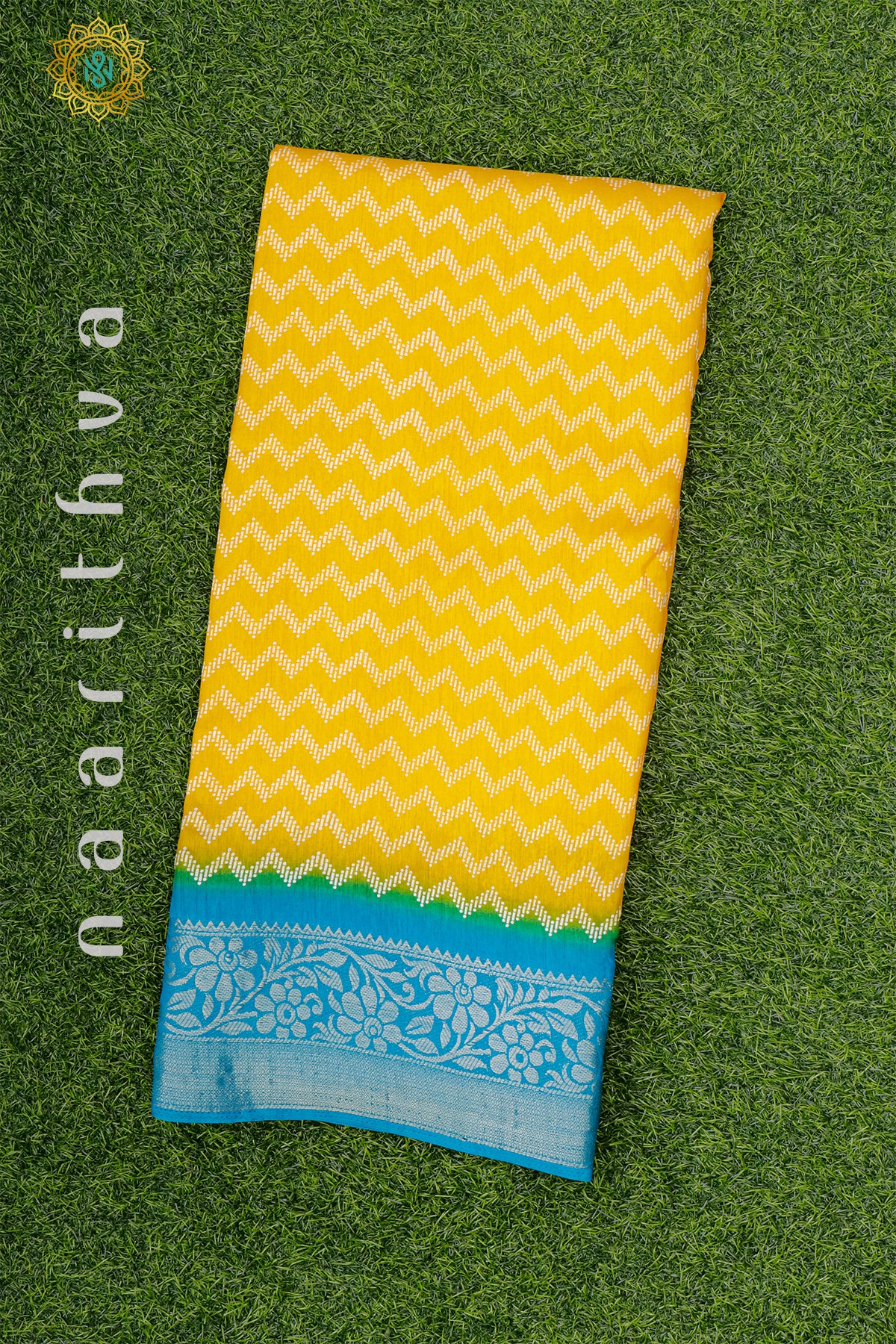 YELLOW WITH SKY BLUE - BUTTER CREPE