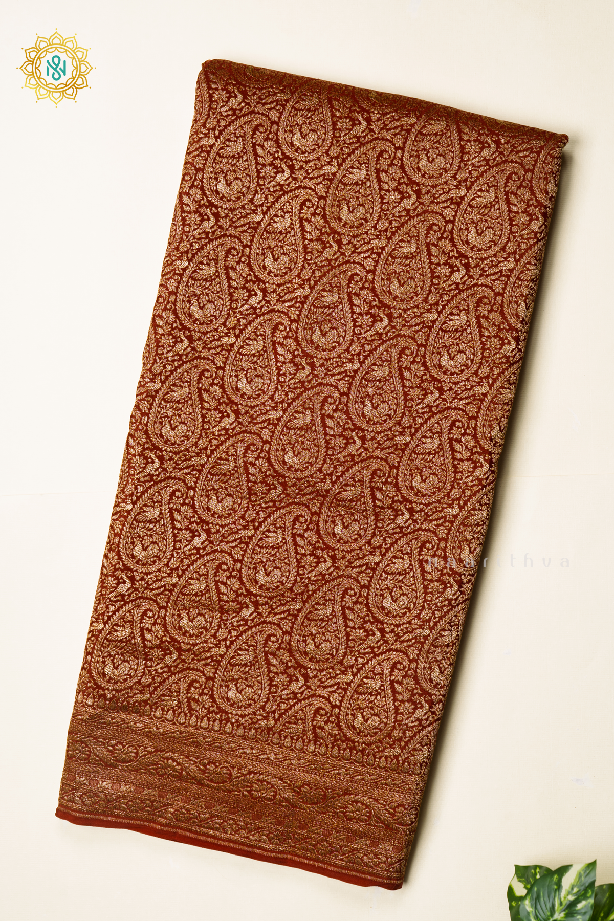 MAROON - PURE BANARASI CREPE