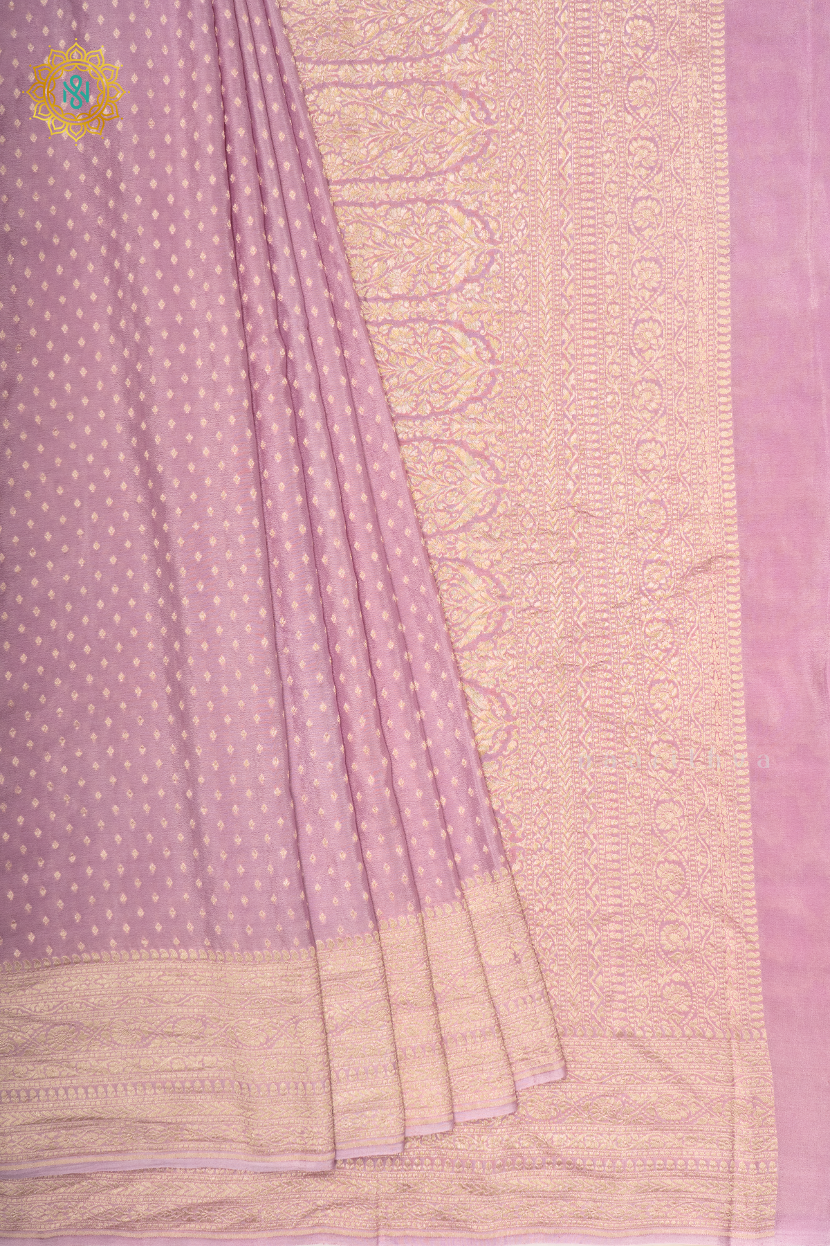 LAVENDER - PURE BANARASI CREPE SILK