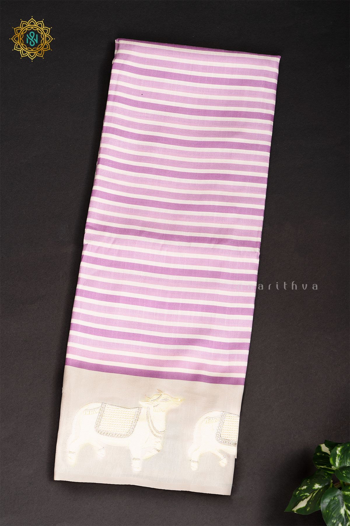 LIGHT PINK WITH WHITE - MOONGA TUSSAR