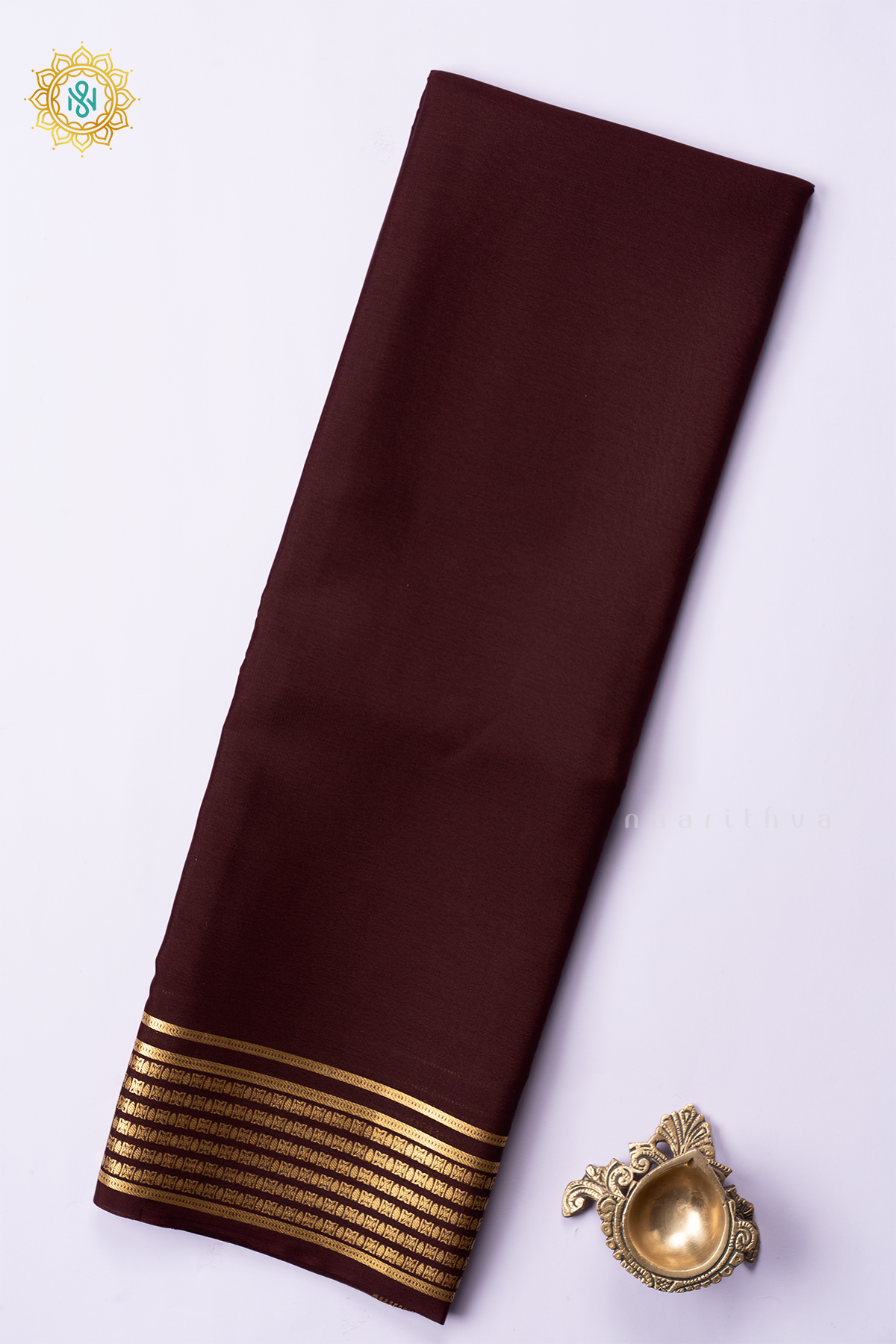 BROWN - PURE MYSORE CREPE SILK