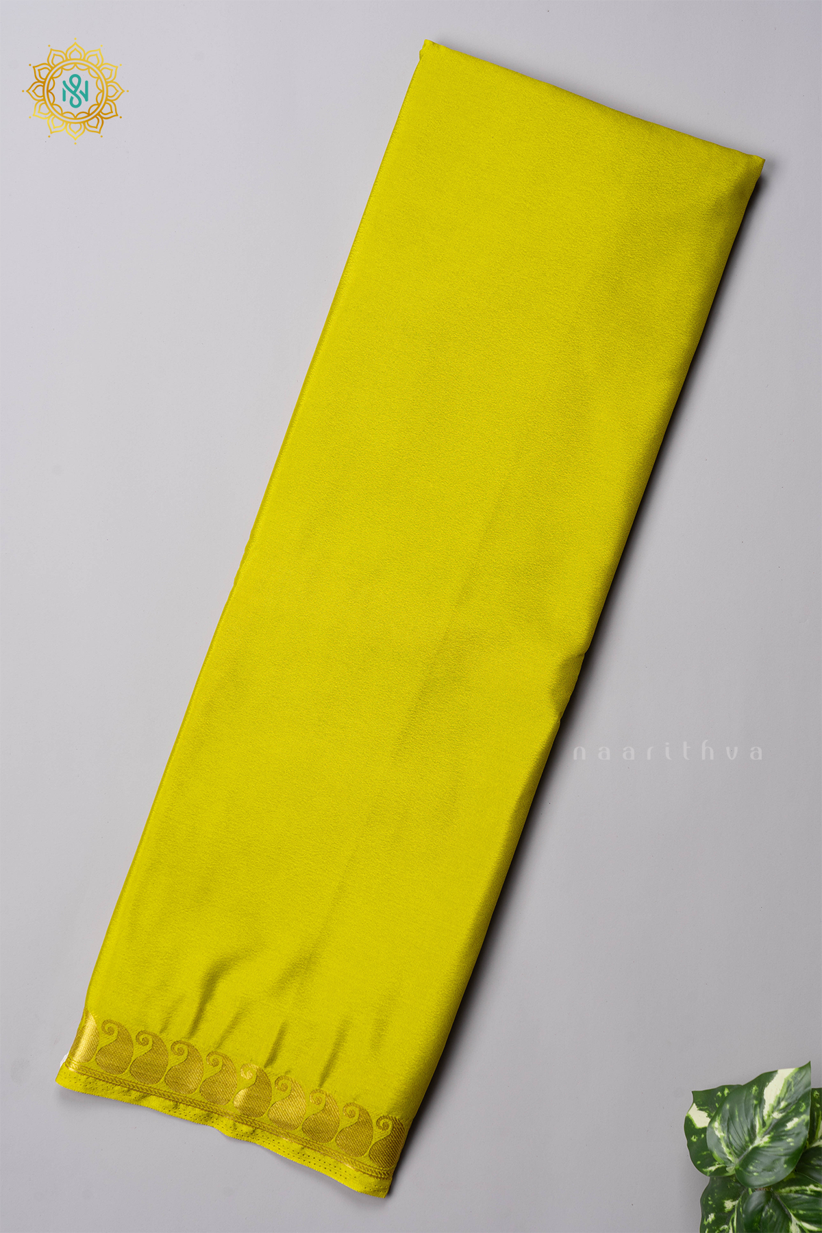 LEMON YELLOW - SEMI MYSORE CREPE SILK