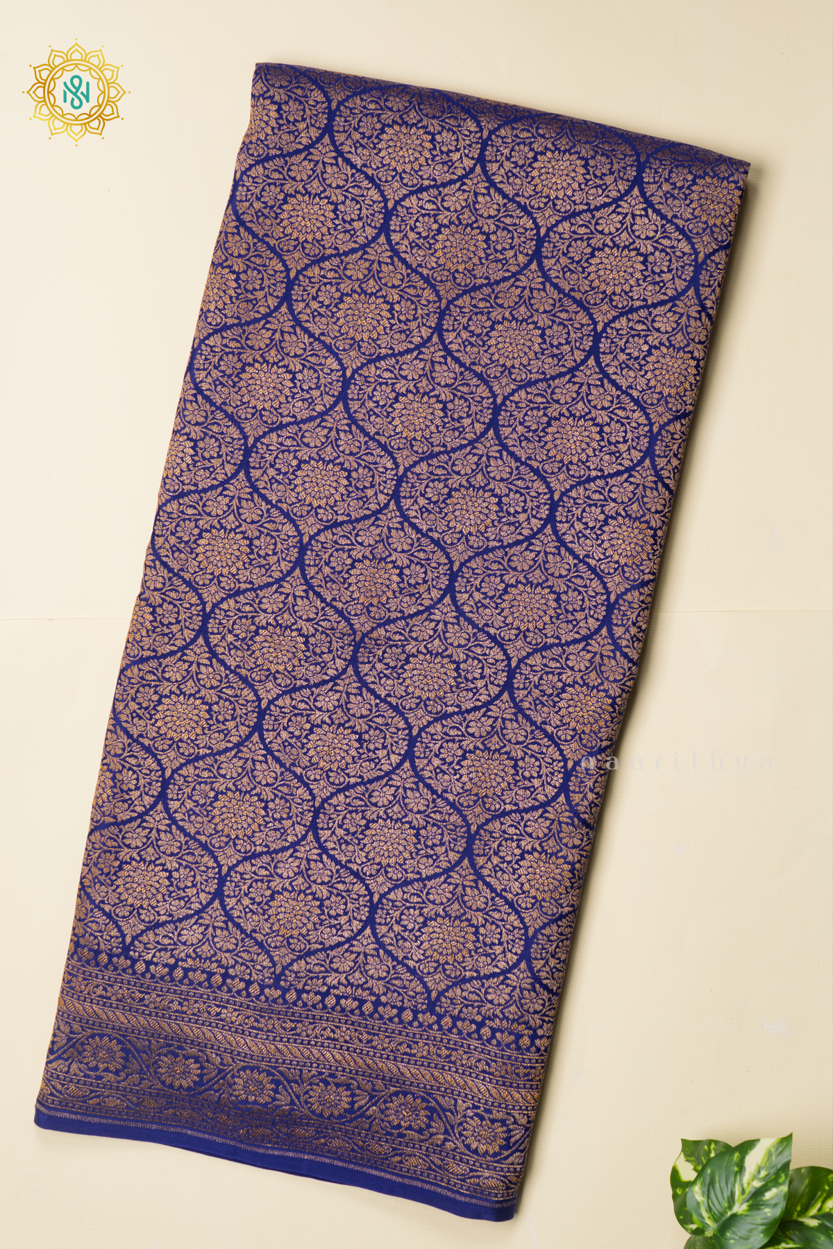 ROYAL BLUE - PURE BANARASI CREPE