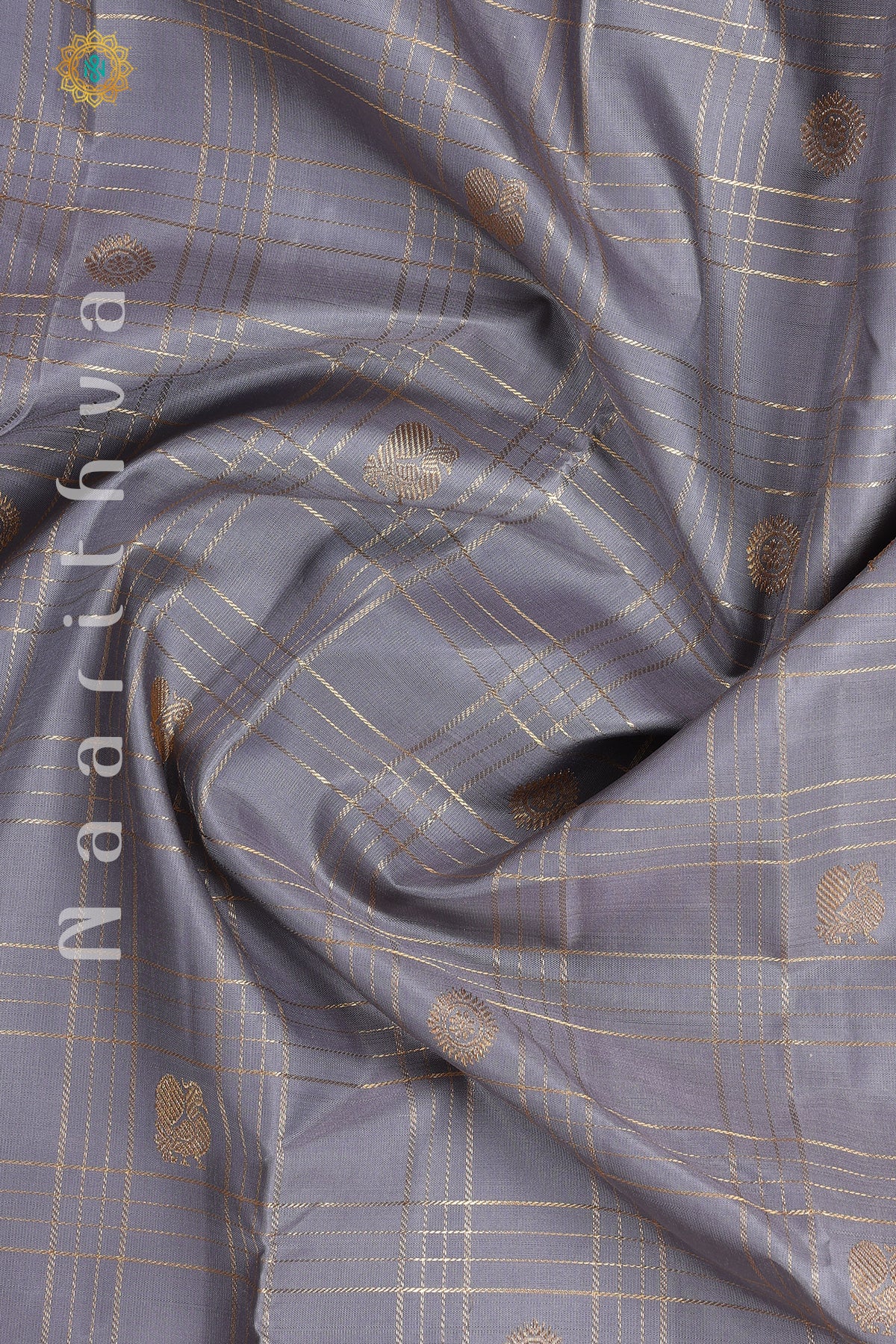 GREY WITH CREAM - PURE KANJIVARAM SILK