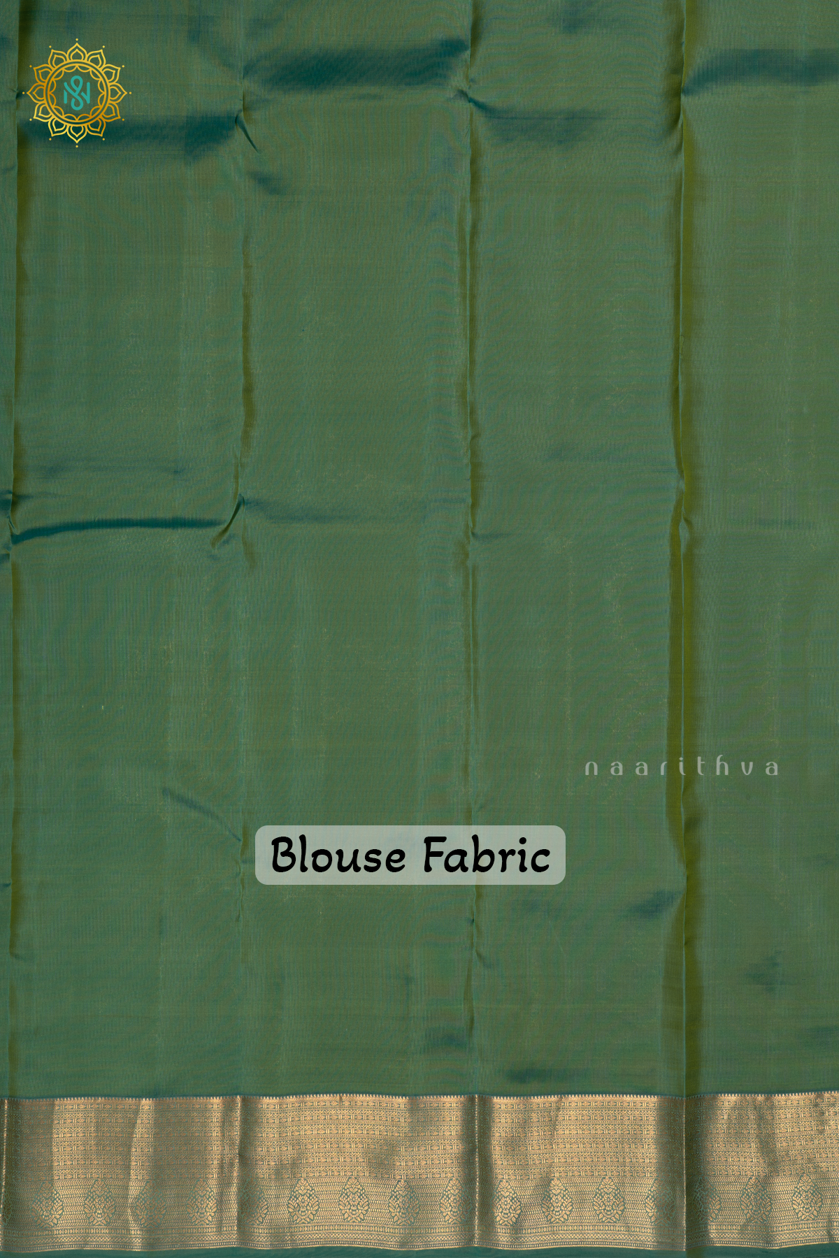 Pista Green with Aqua Green Pure Mix Kanjivaram Silk Saree with Zari Woven Stripes, Buttas and Zari Woven Contrast Border