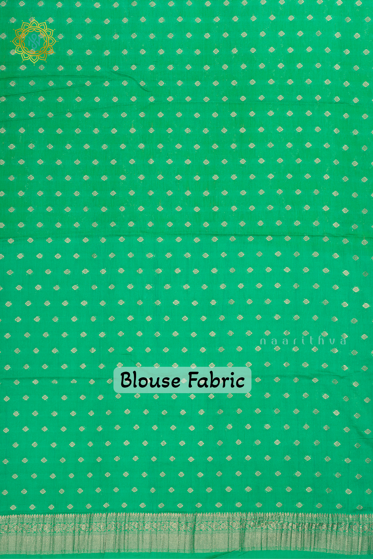 Yellow With Aqua Green Semi Crepe Georgette With Zari Woven Floral Brocade Weaves And Zari Woven Contrast Border