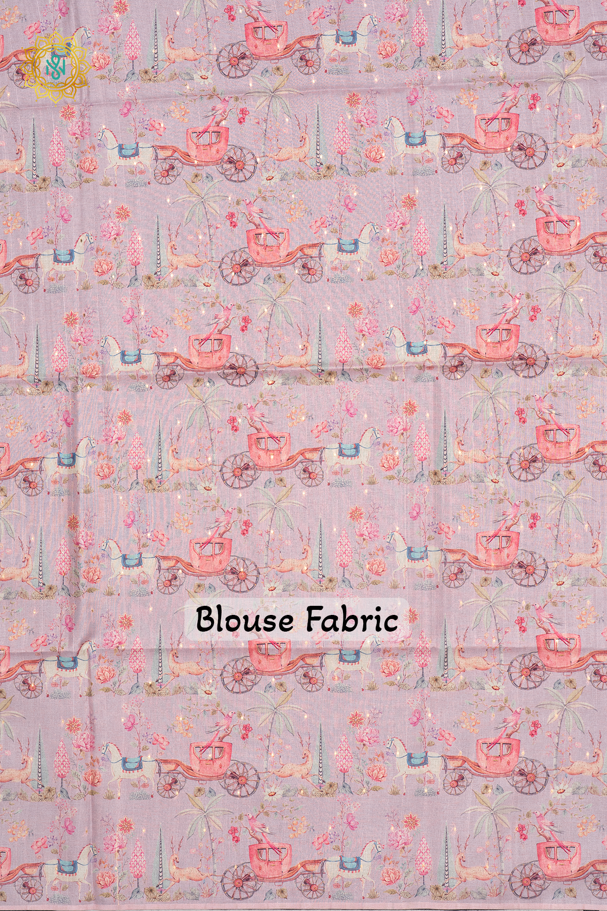 AQUA BLUE WITH LAVENDER- SEMI TUSSAR