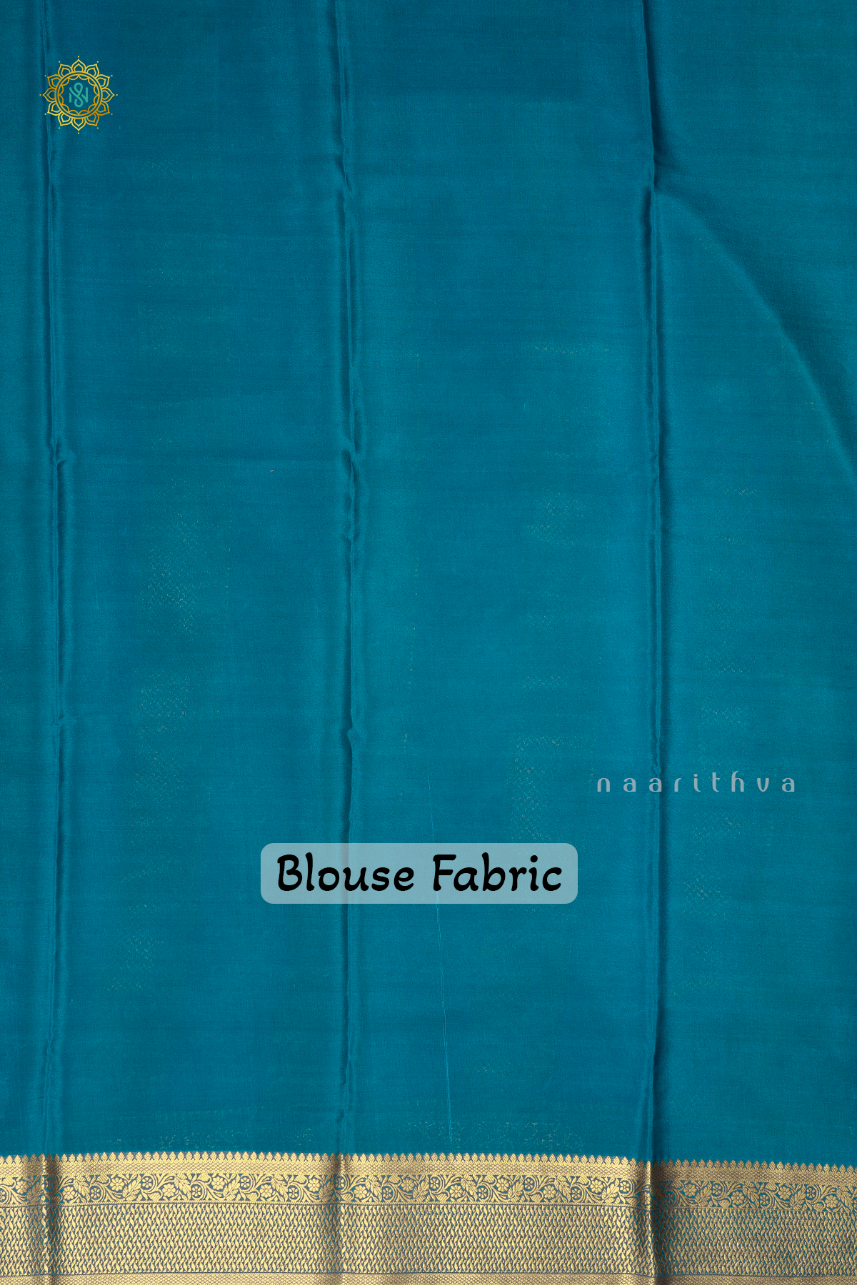 LIME GREEN WITH SKY BLUE - PURE MYSORE CREPE SILK