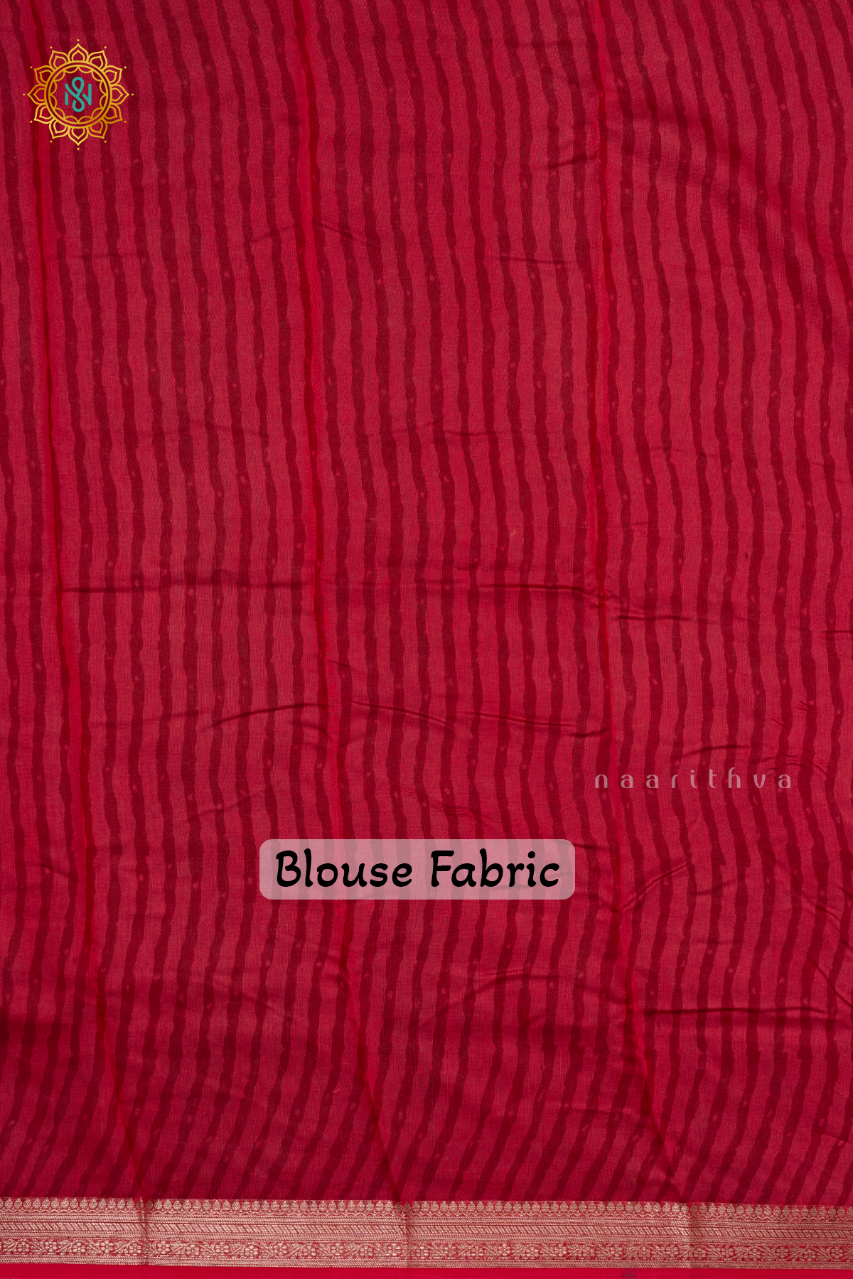 INDIGO WITH RED - CHANDERI SILK COTTON