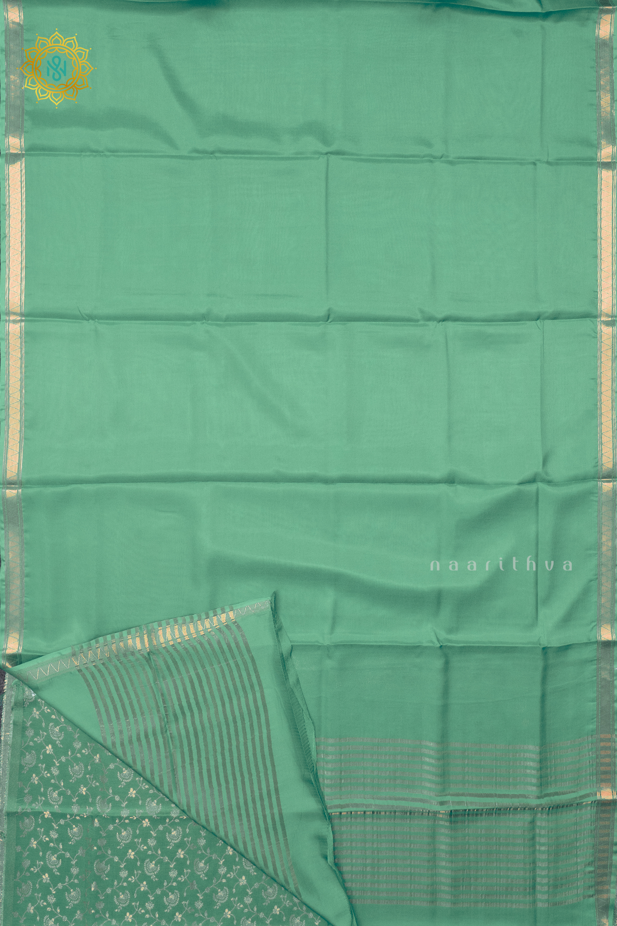 PISTA GREEN - SEMI MYSORE CREPE SILK