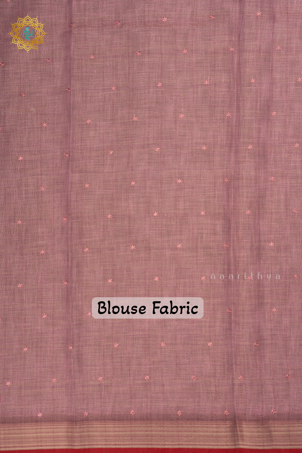 Light Pink - Linen Tissue Saree Allover Thread Work Buttas with Tissue Border