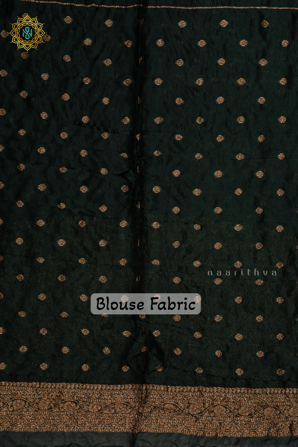 Bottle Green Semi Tussar With Bandhani Tie And Dye Saree