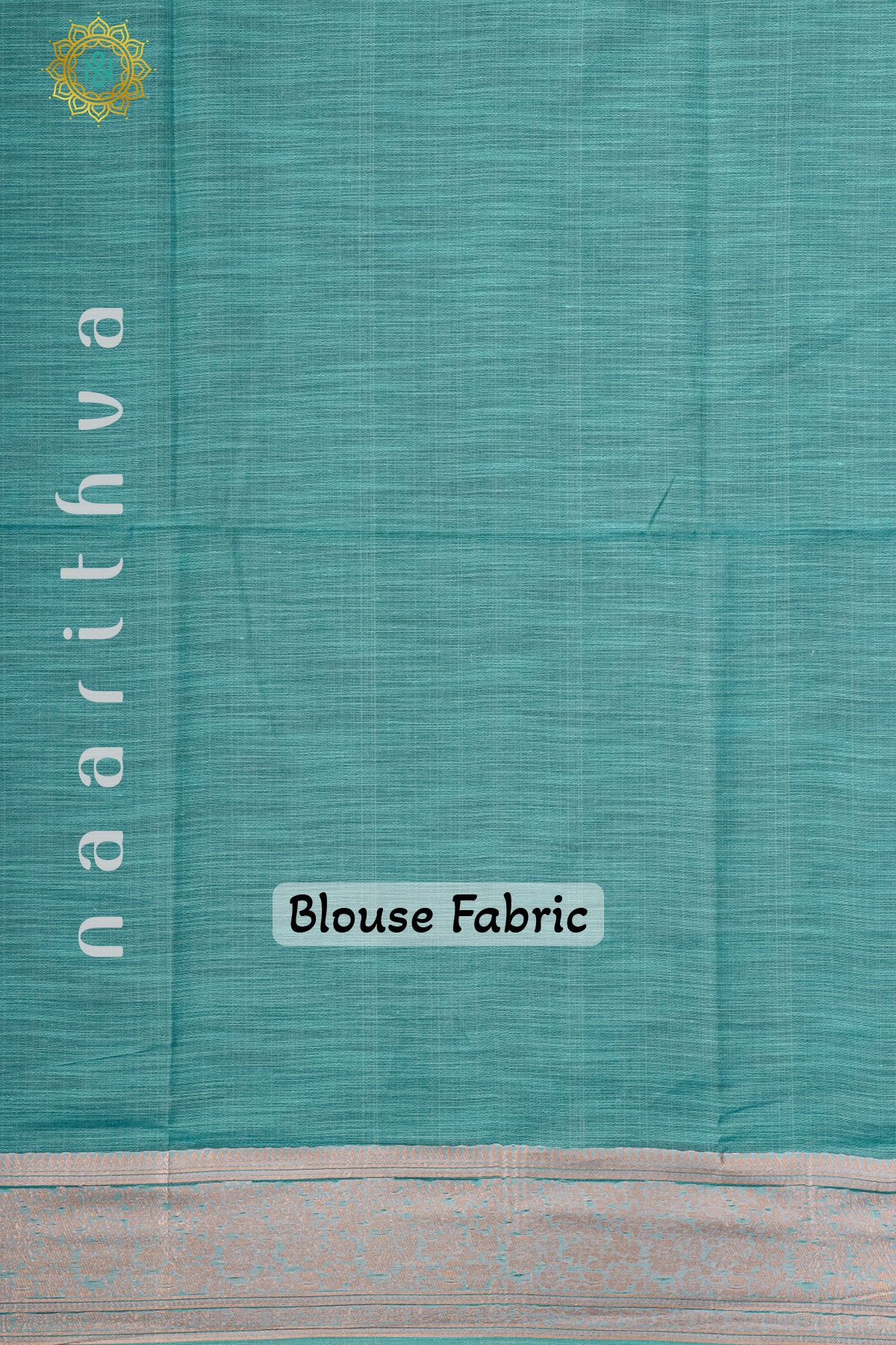 AQUA BLUE - SEMI RAW SILK