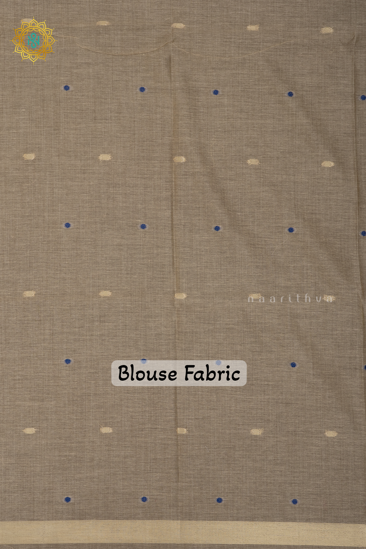 OFF WHITE WITH BLUE - MOONGA COTTON