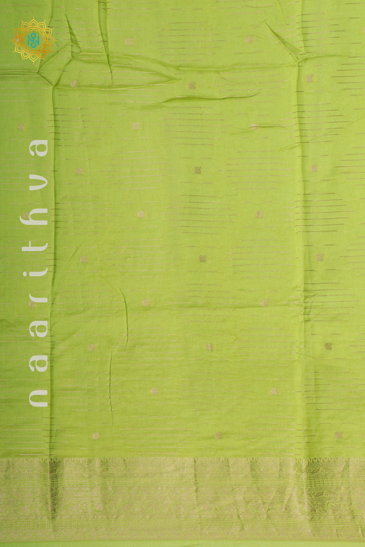 PARROT GREEN WITH BOTTLE GREEN - DOLA SILK