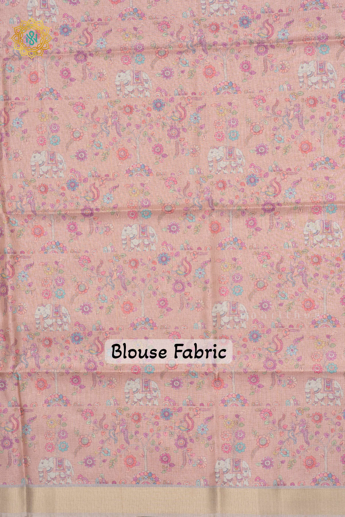 GREY WITH PEACH - SEMI TUSSAR