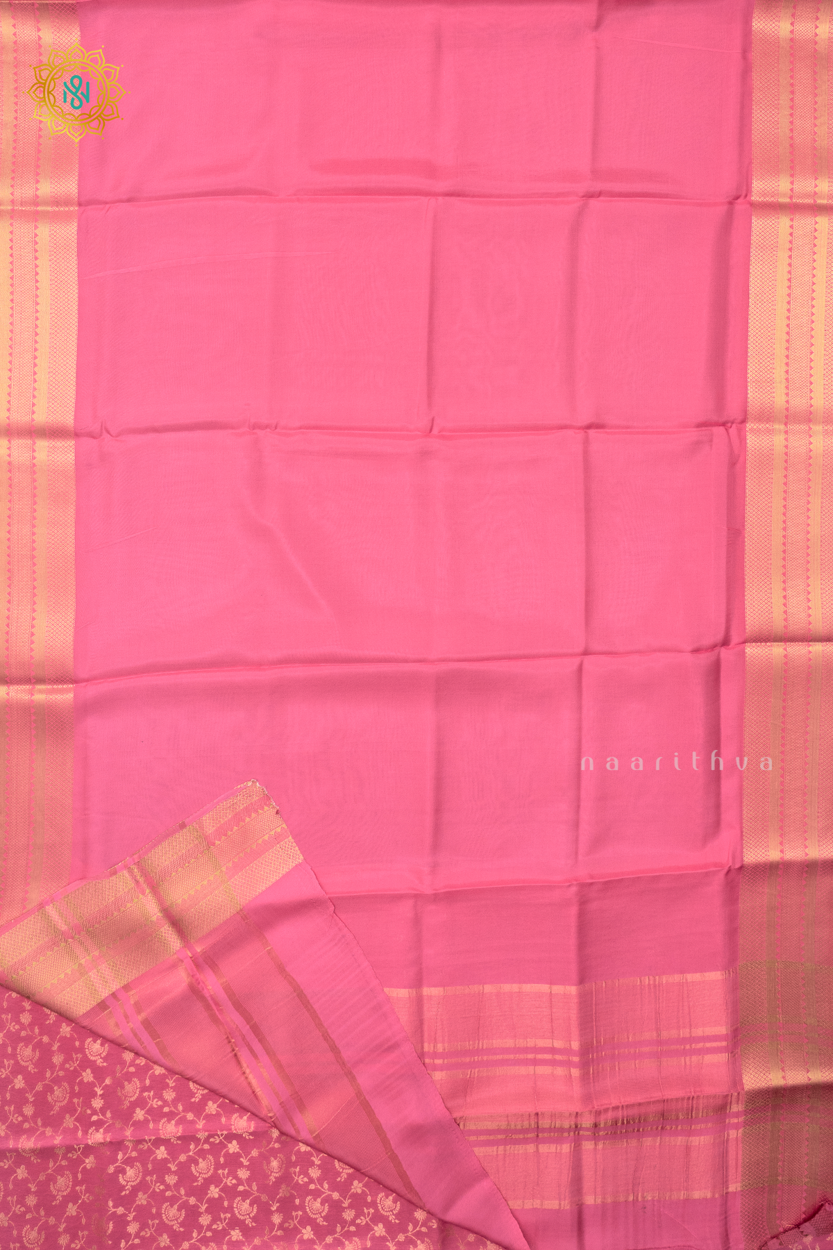 PEACH - SEMI MYSORE CREPE SILK